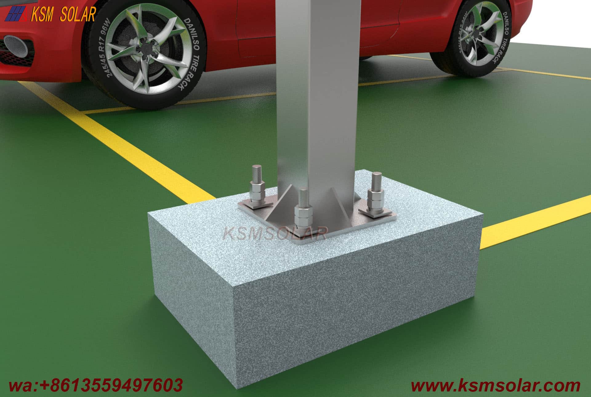 ZAM Steel Dual-Column Solar Carport 