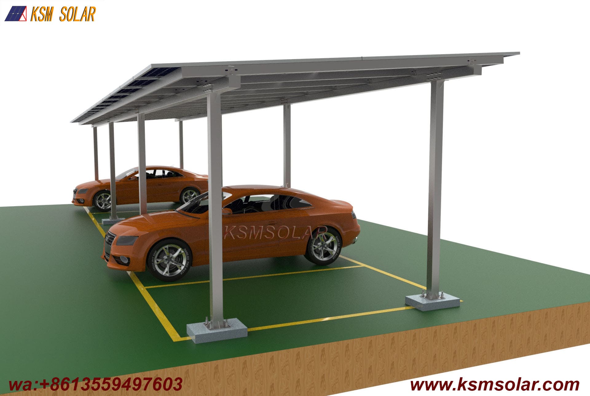 ZAM Square Tube Solar Carport