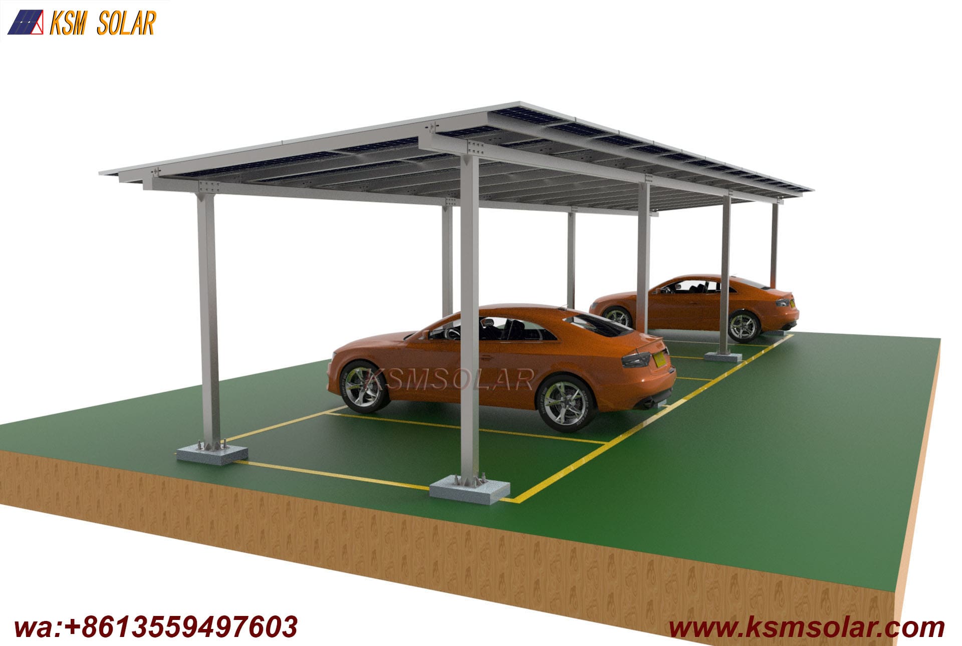 ZAM Square Tube Solar Carport