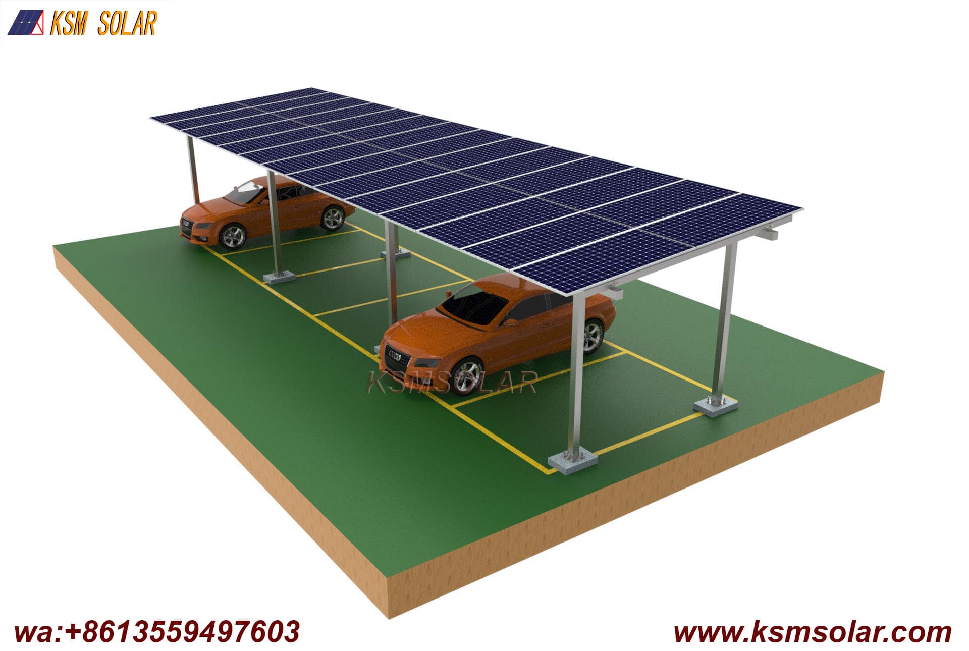 ZAM Square Tube Solar Carport