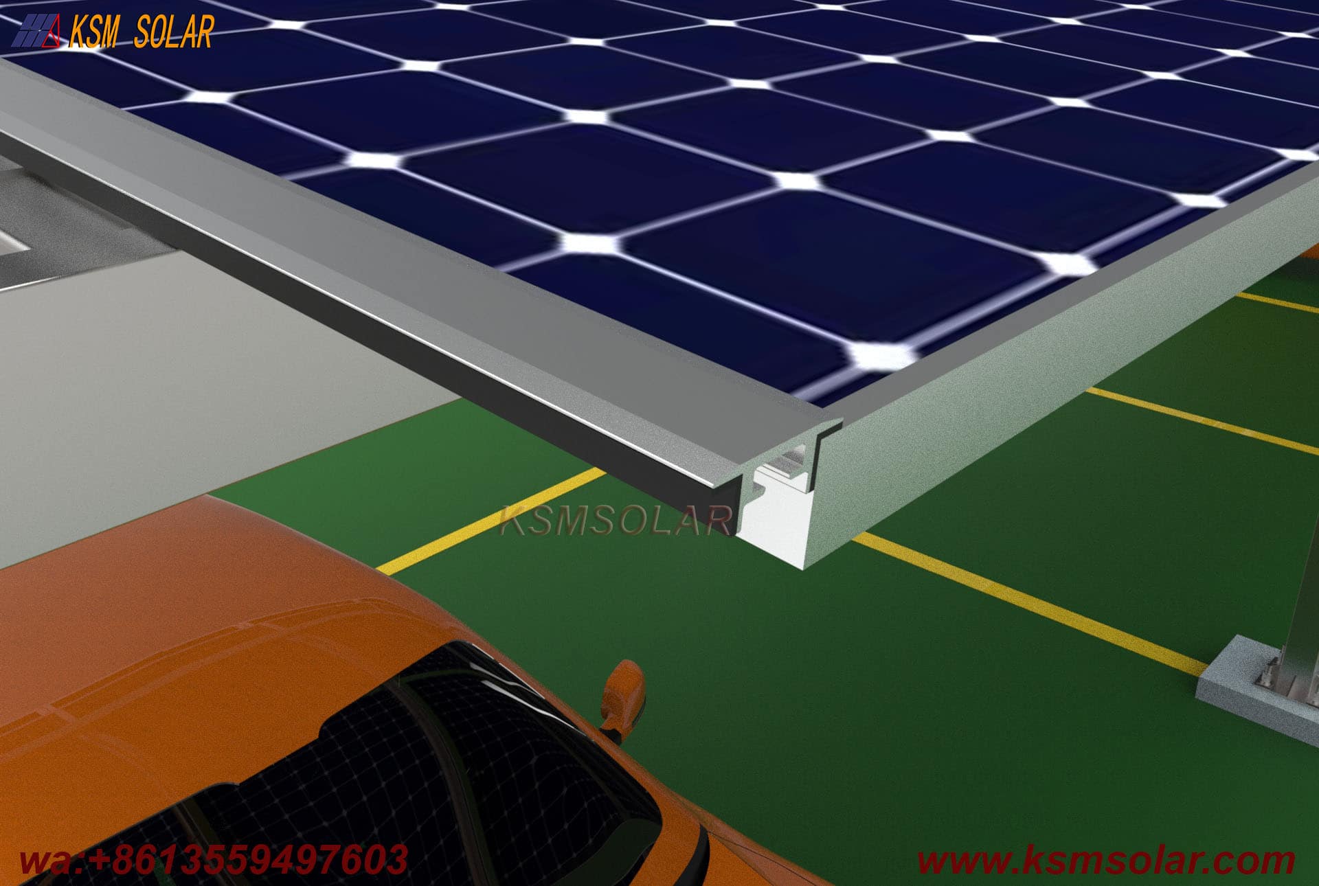 ZAM Square Tube Solar Carport