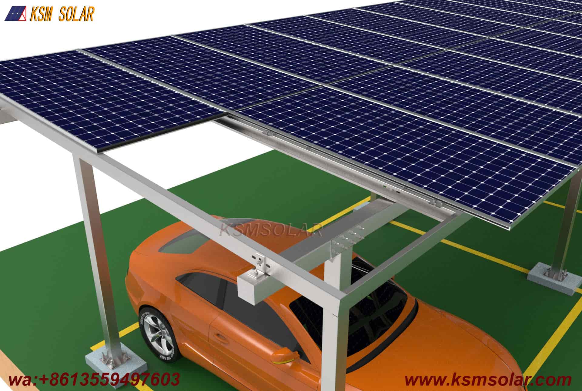 ZAM Square Tube Solar Carport