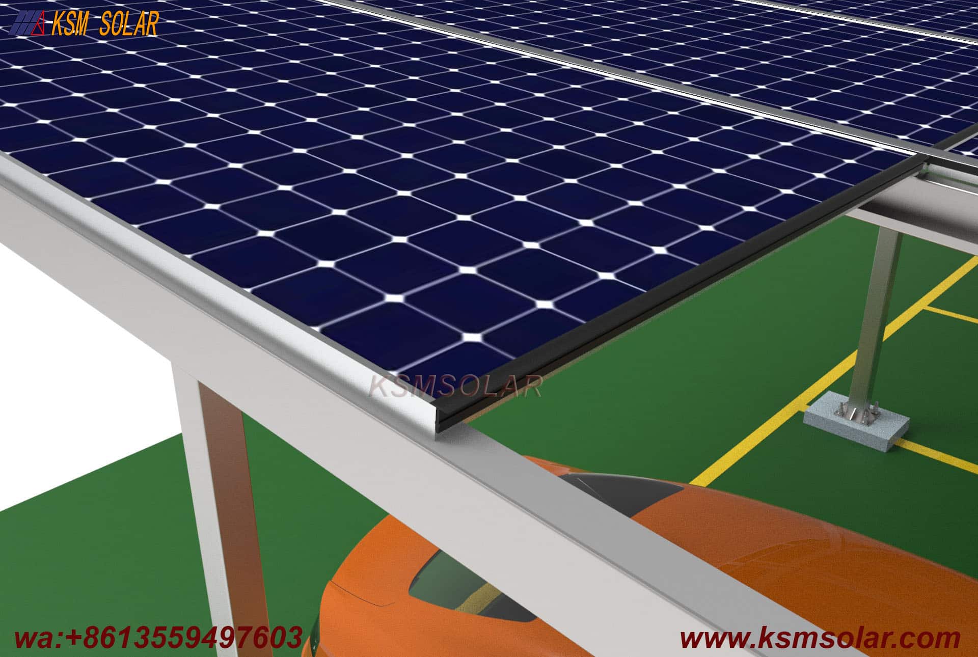 ZAM Square Tube Solar Carport