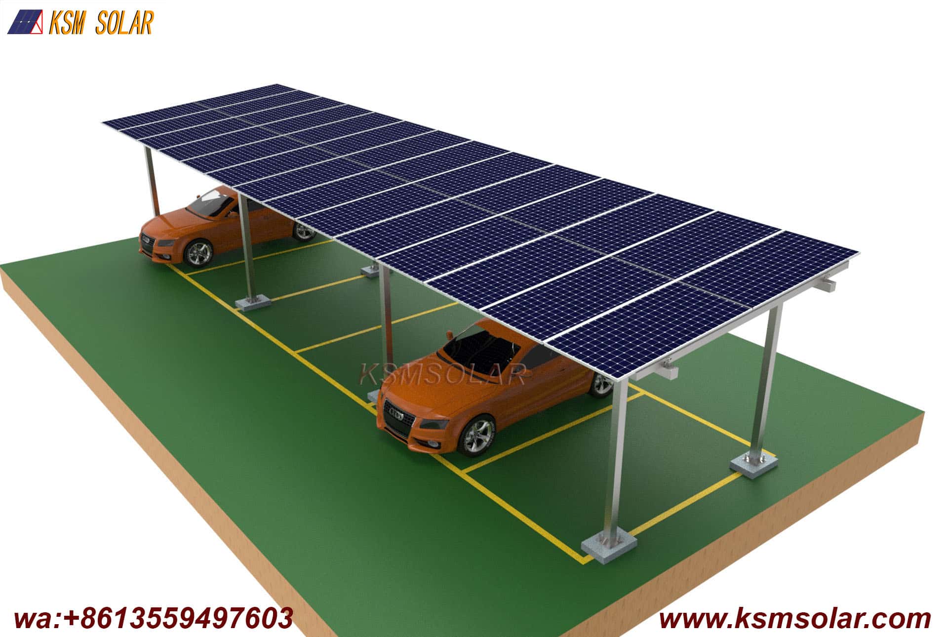ZAM Square Tube Solar Carport
