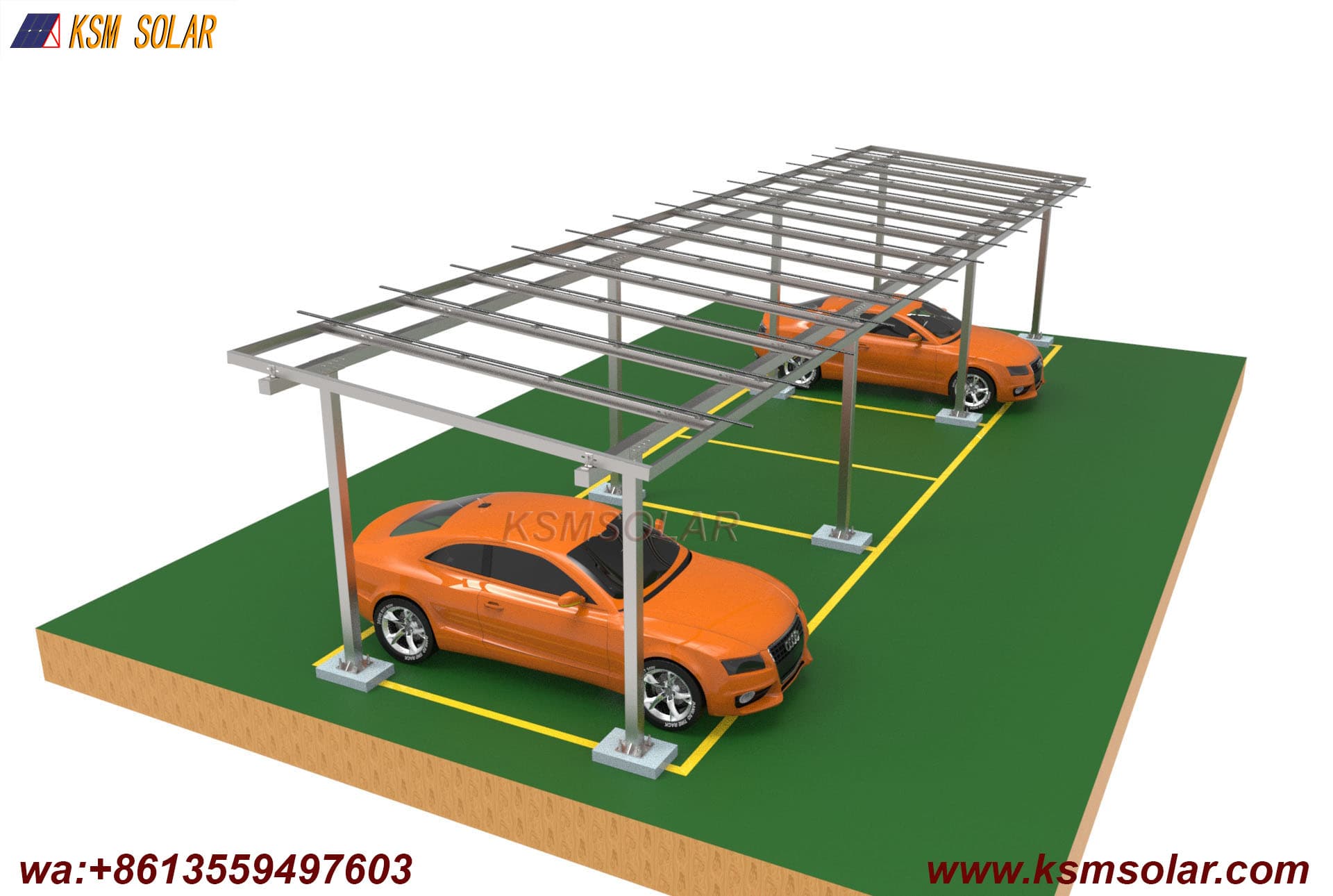 ZAM Square Tube Solar Carport
