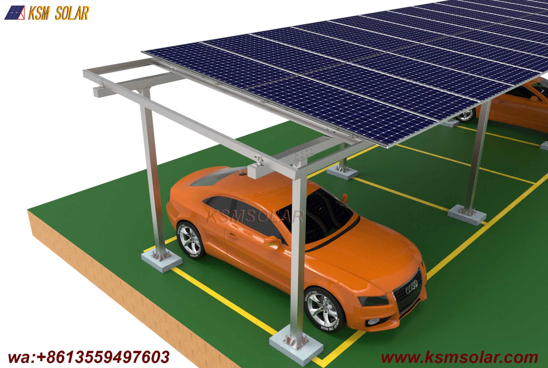 ZAM Square Tube Solar Carport