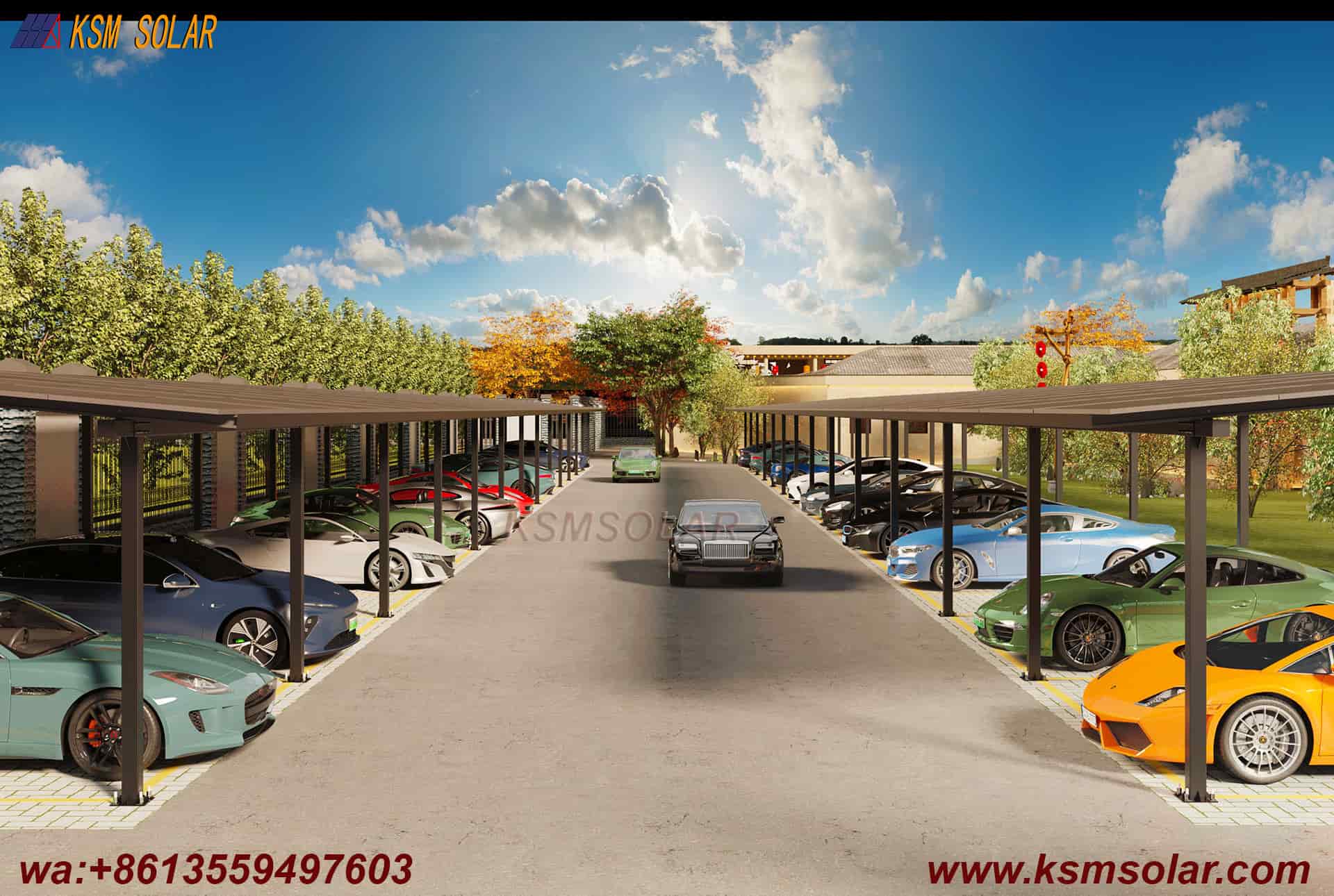 ZAM Square Tube Solar Carport