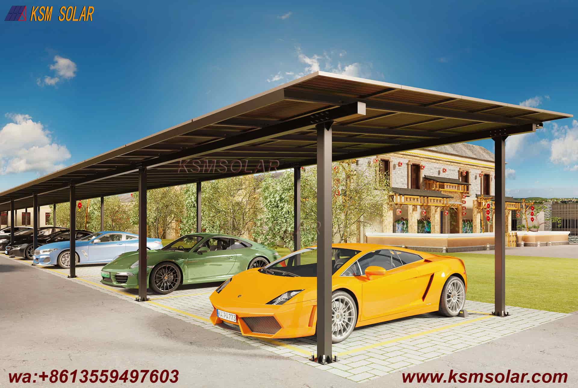 ZAM Square Tube Solar Carport
