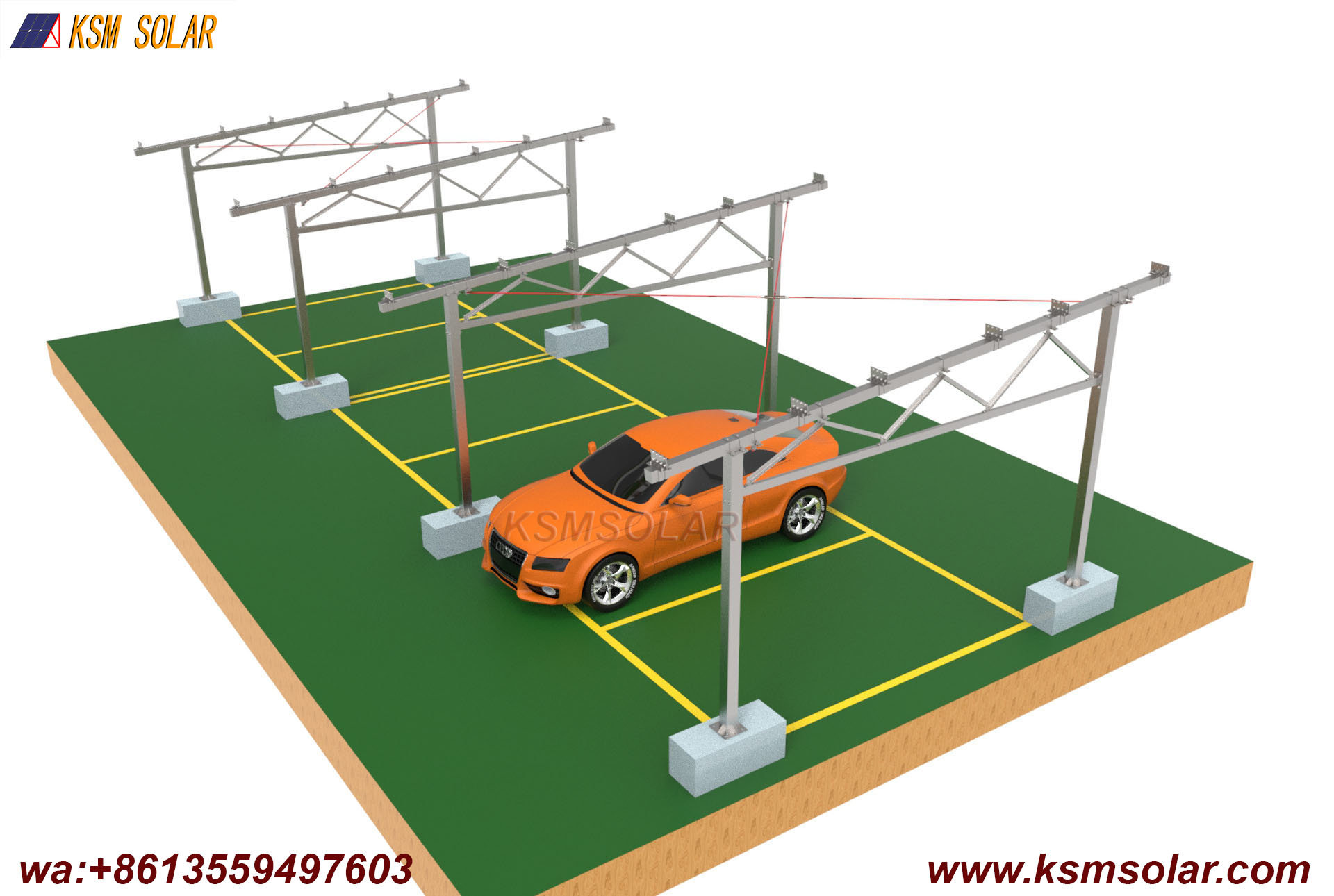 ZAM Dual-Column Reinforced Solar Carport