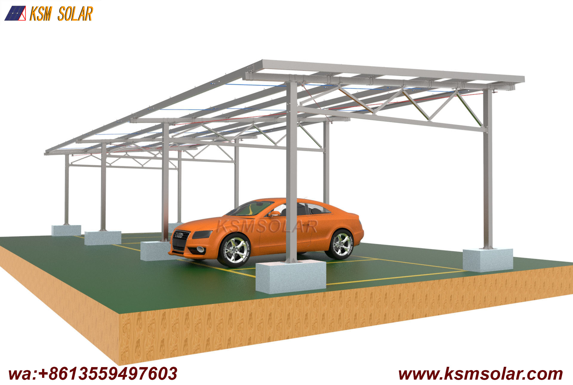 ZAM Dual-Column Reinforced Solar Carport