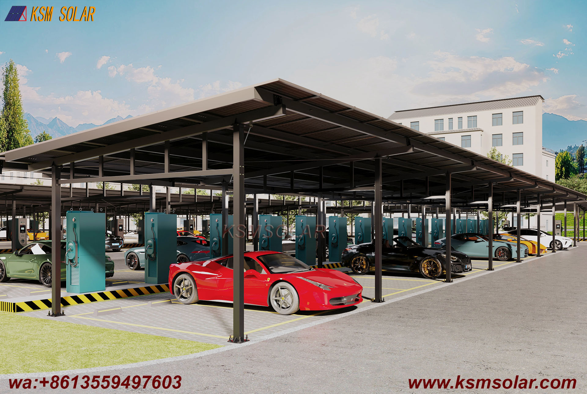 ZAM Dual-Column Reinforced Solar Carport