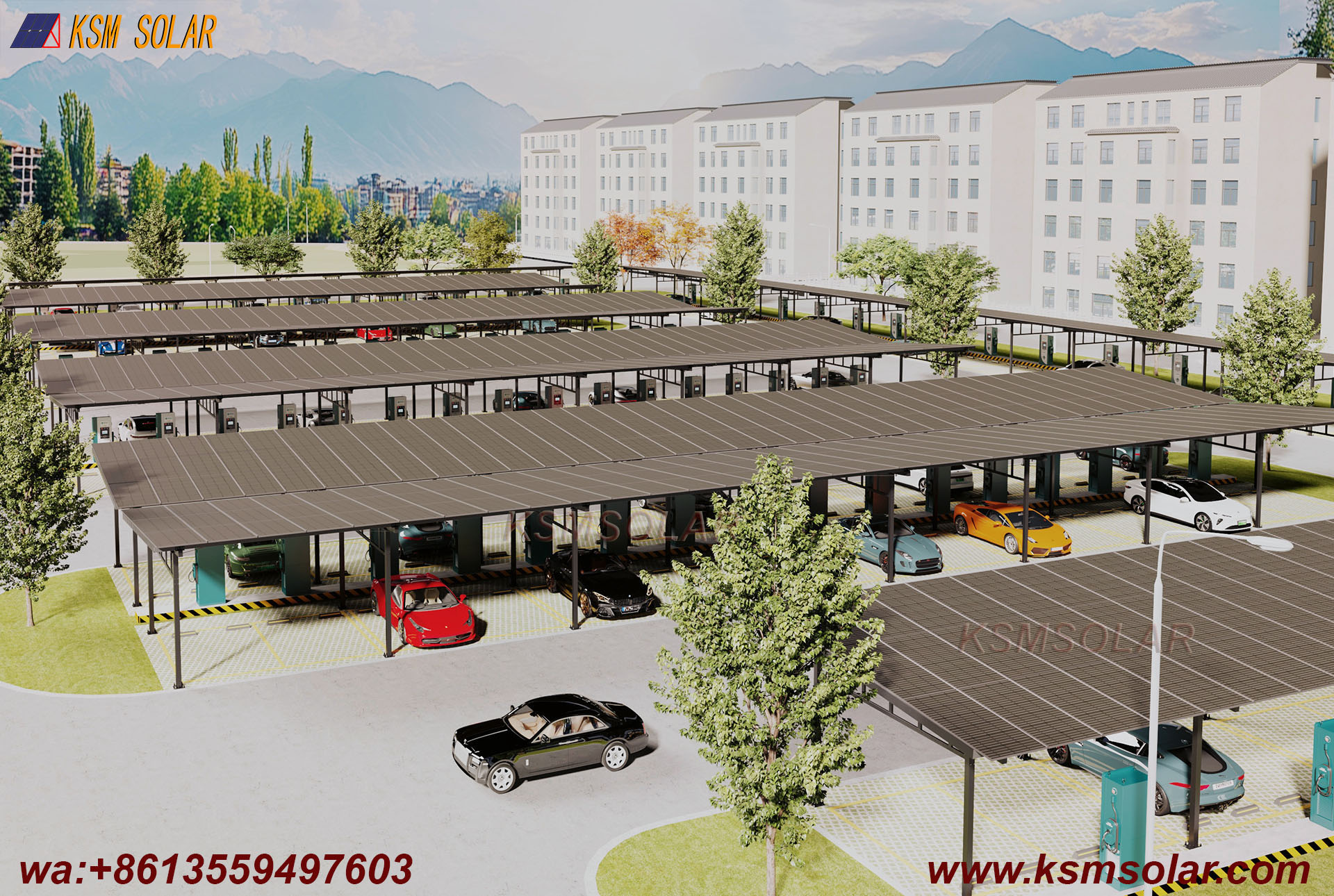ZAM Dual-Column Reinforced Solar Carport
