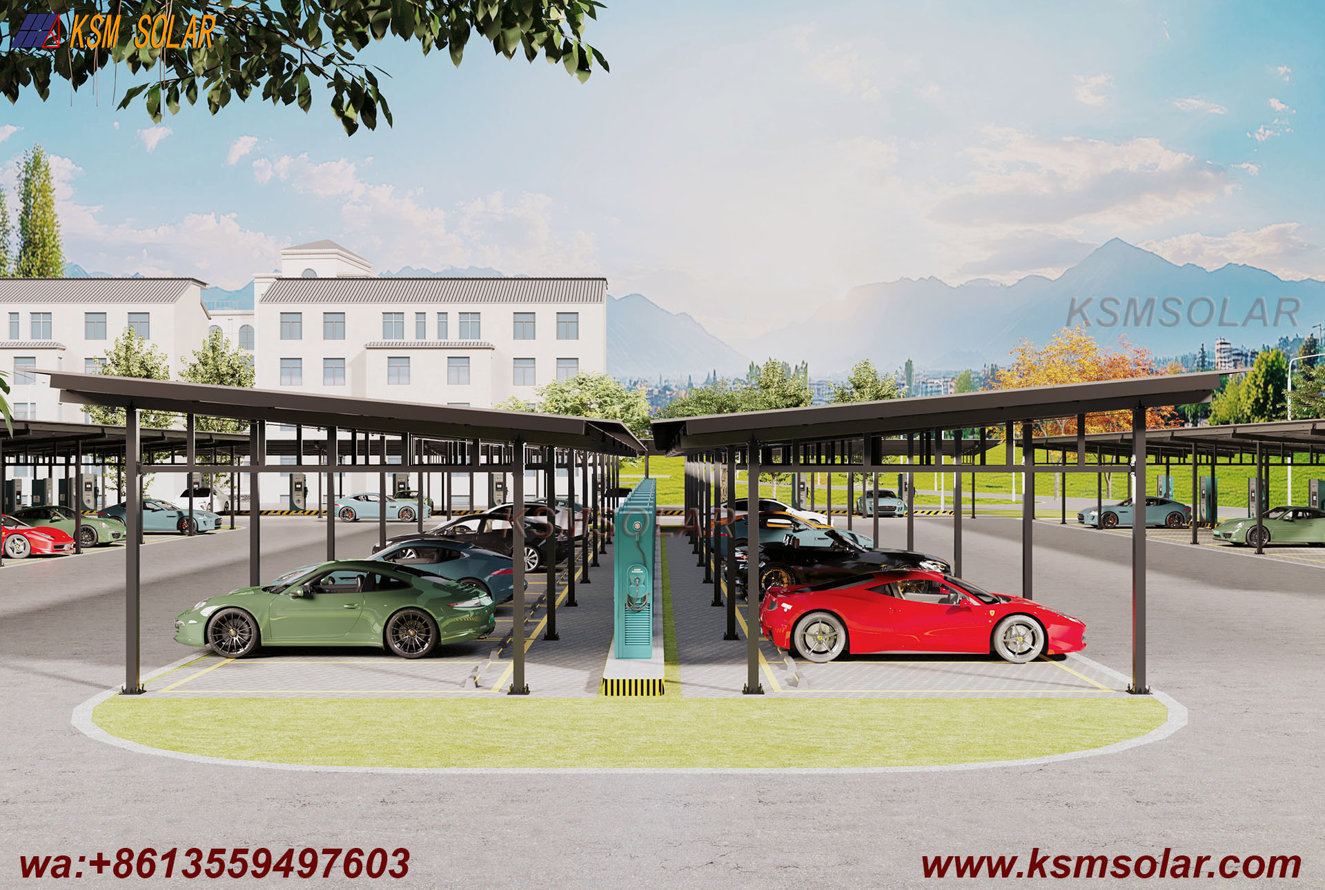 ZAM Dual-Column Reinforced Solar Carport