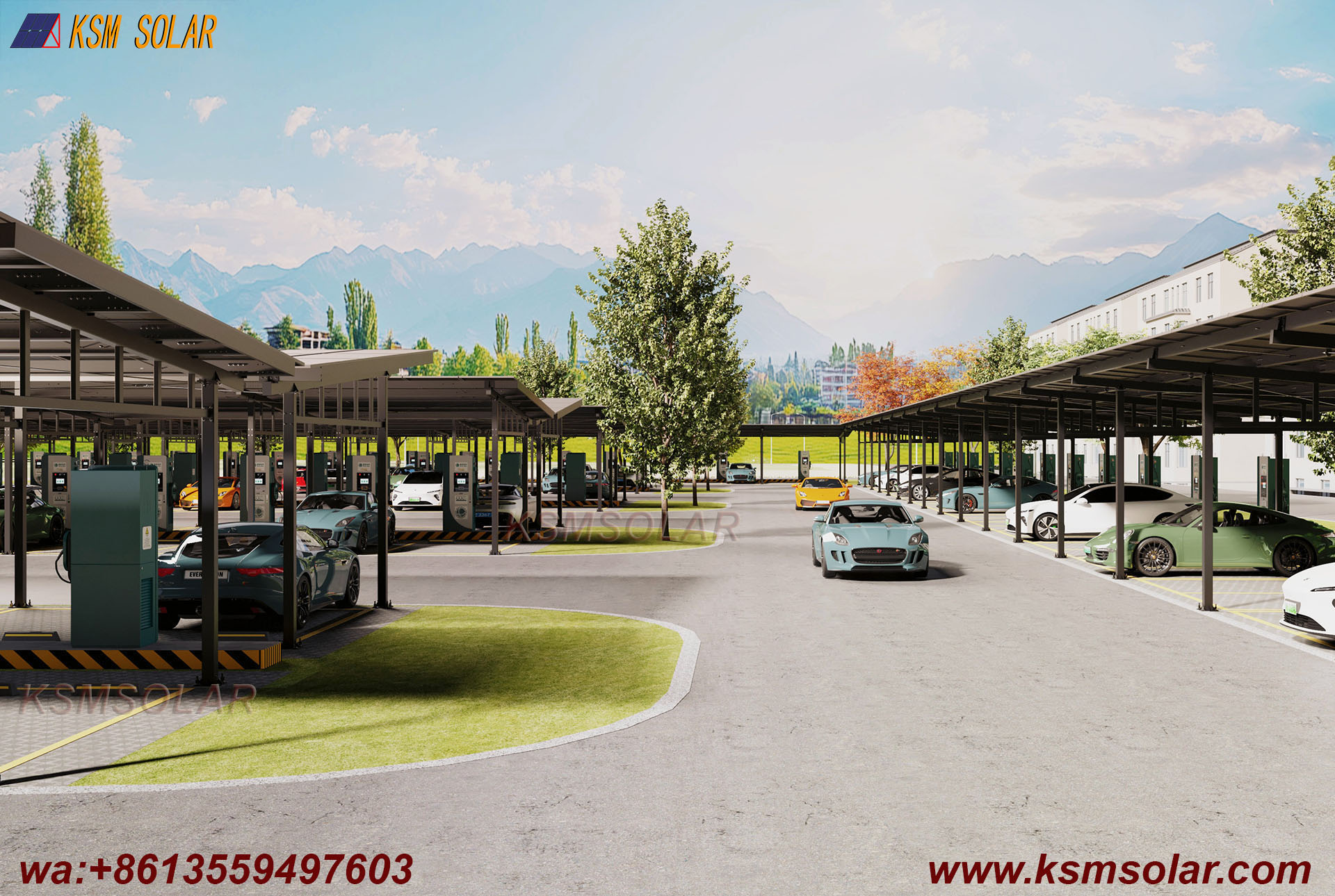 ZAM Dual-Column Reinforced Solar Carport
