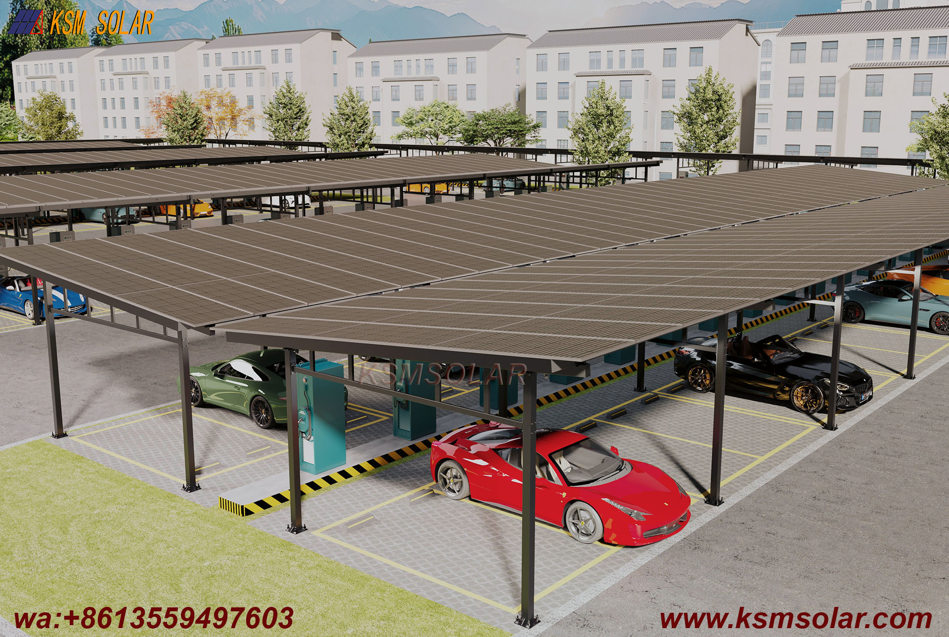 ZAM Dual-Column Reinforced Solar Carport