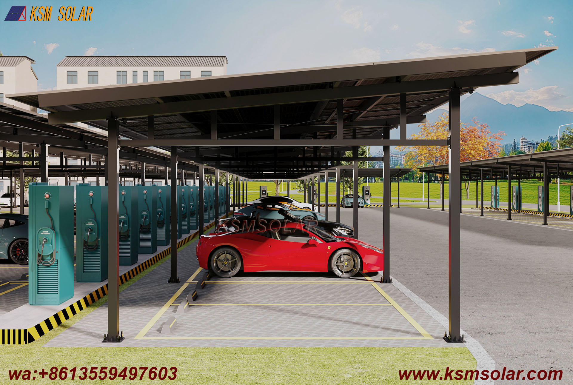 ZAM Dual-Column Reinforced Solar Carport
