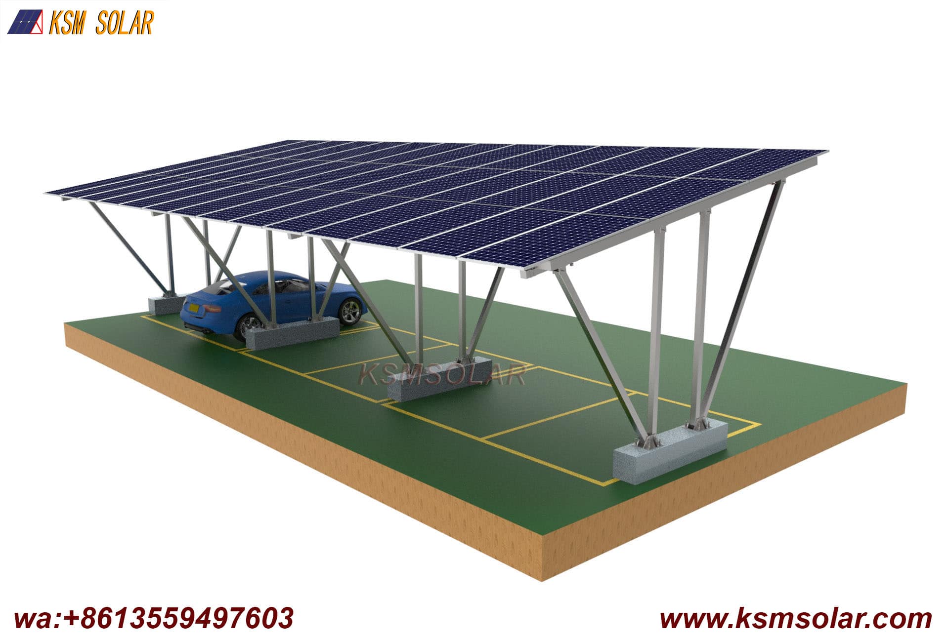 ZAM Double-V Structure Solar Carport