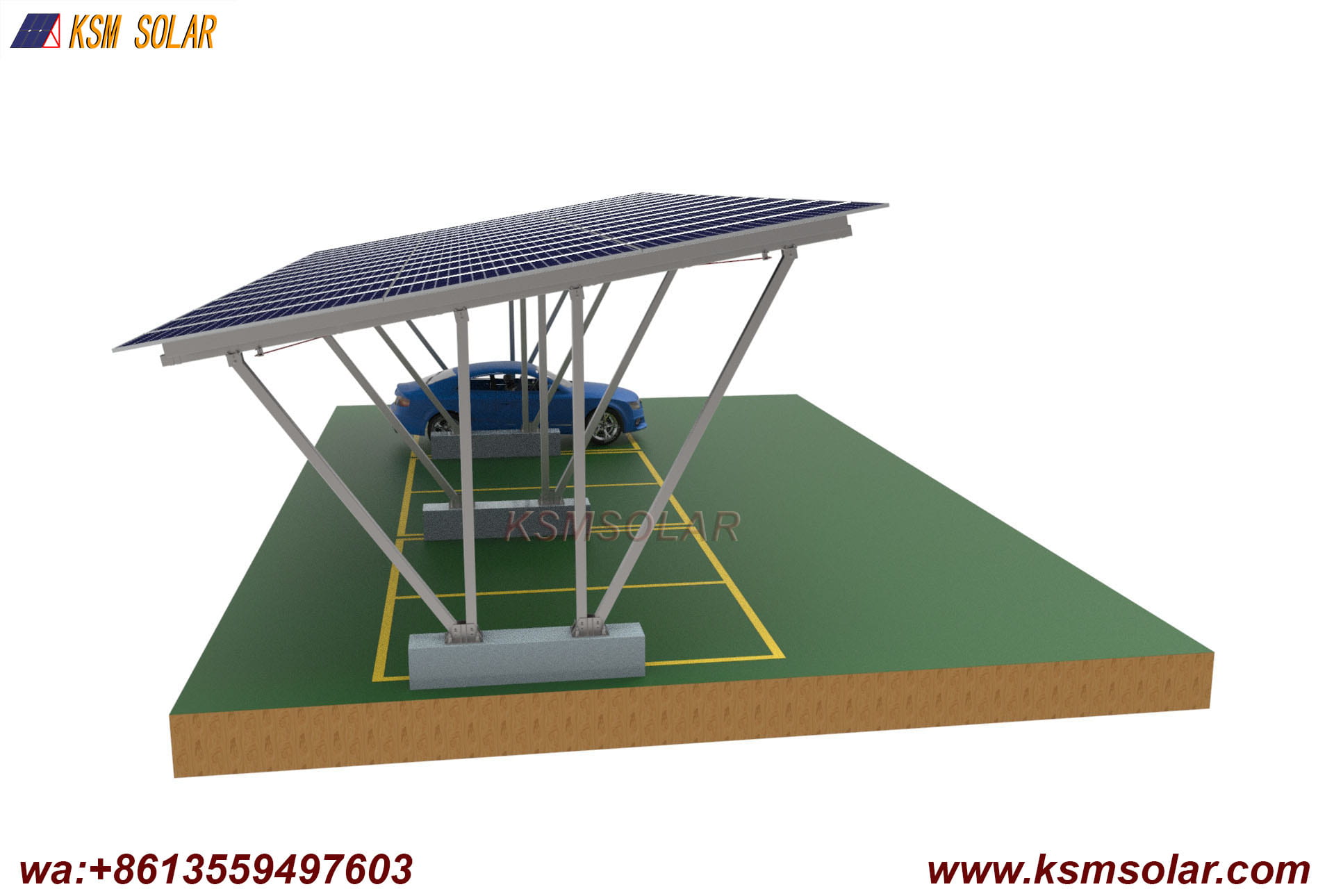 ZAM Double-V Structure Solar Carport
