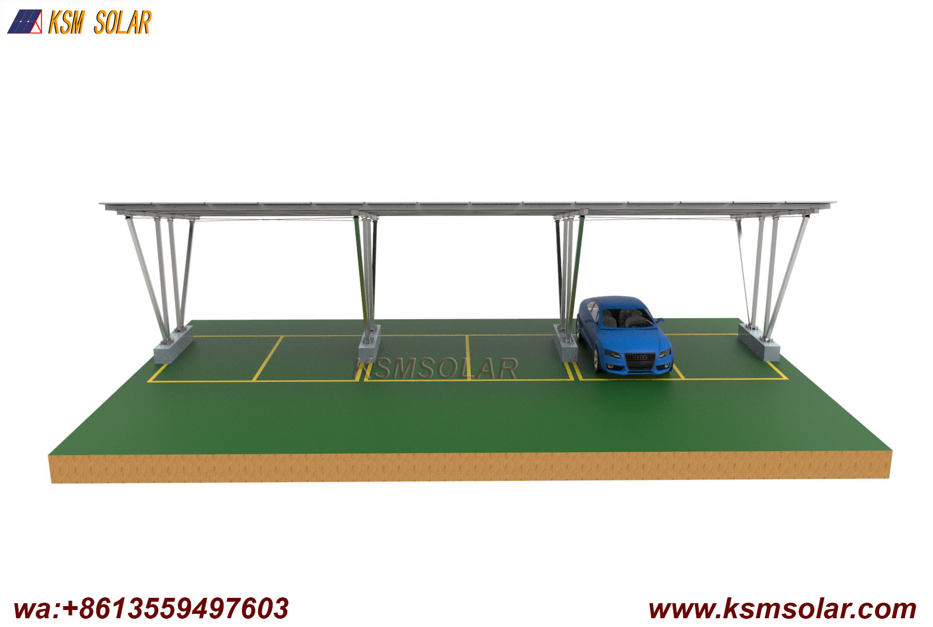 ZAM Double-V Structure Solar Carport