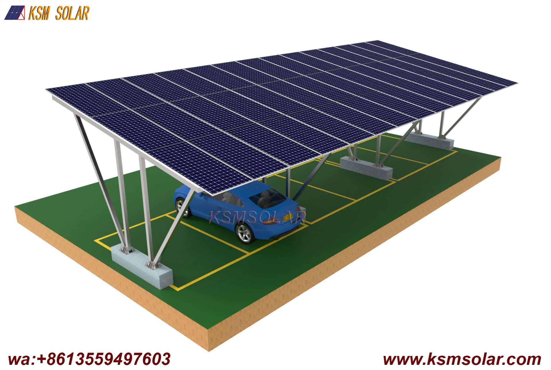 ZAM Double-V Structure Solar Carport