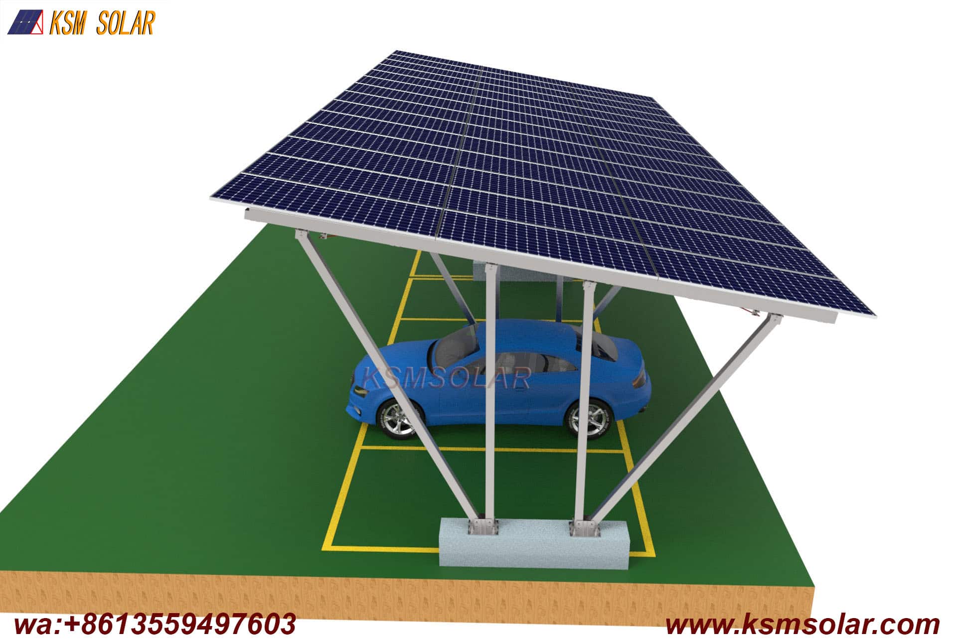 ZAM Double-V Structure Solar Carport