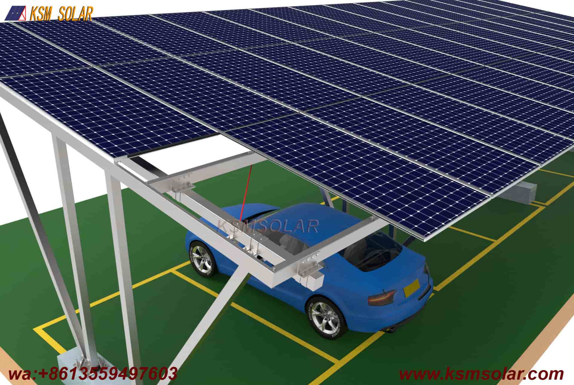 ZAM Double-V Structure Solar Carport