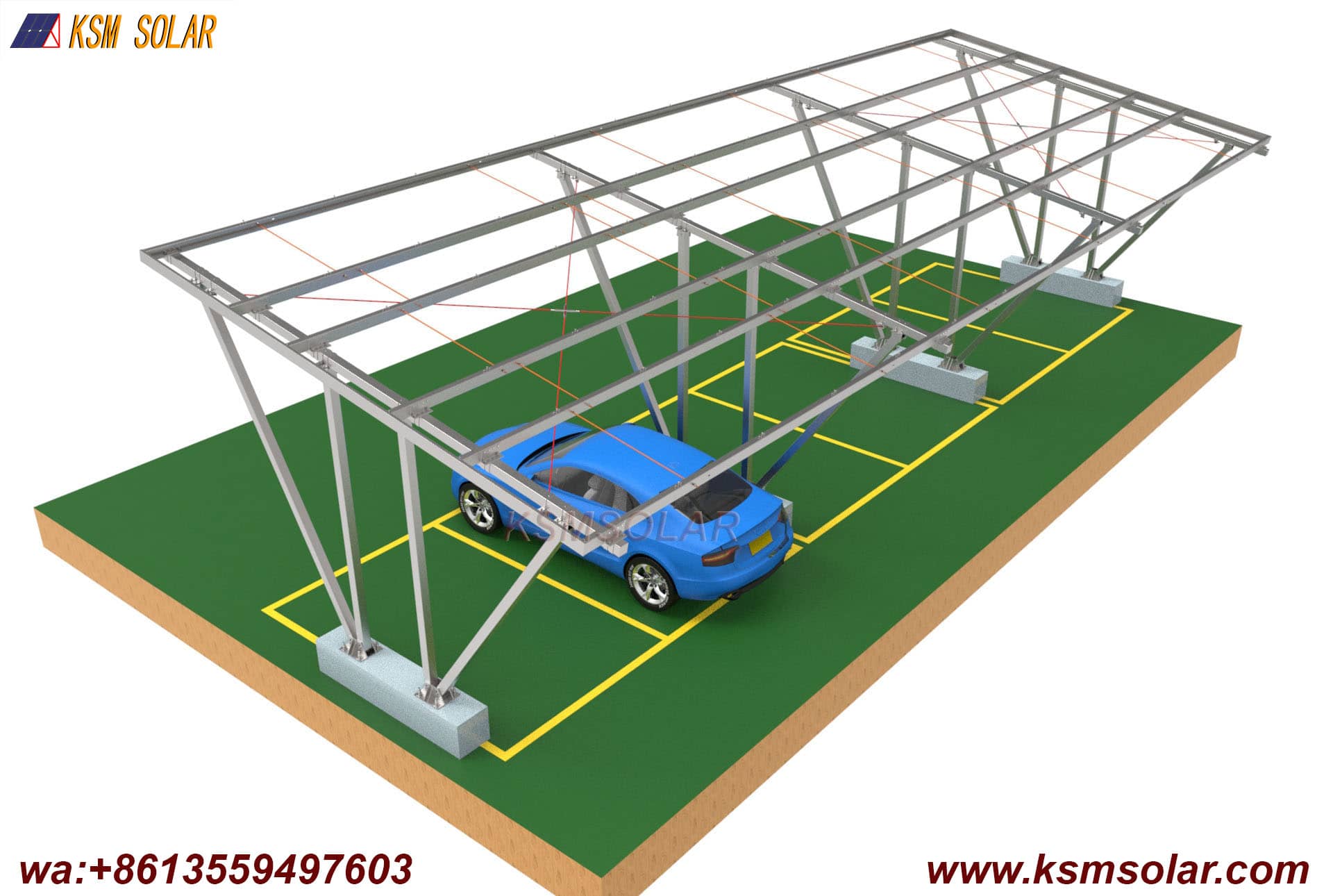 ZAM Double-V Structure Solar Carport