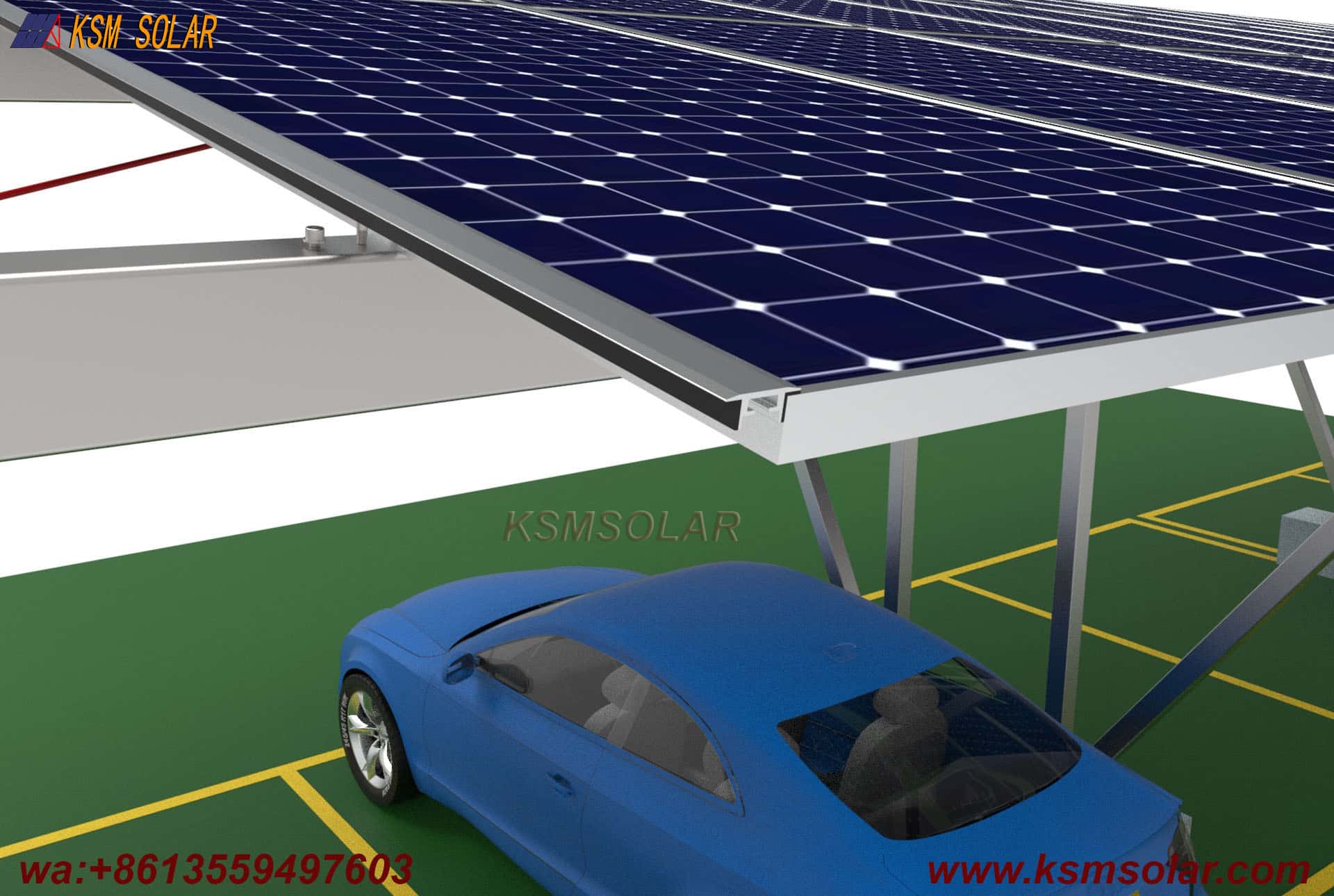 ZAM Double-V Structure Solar Carport