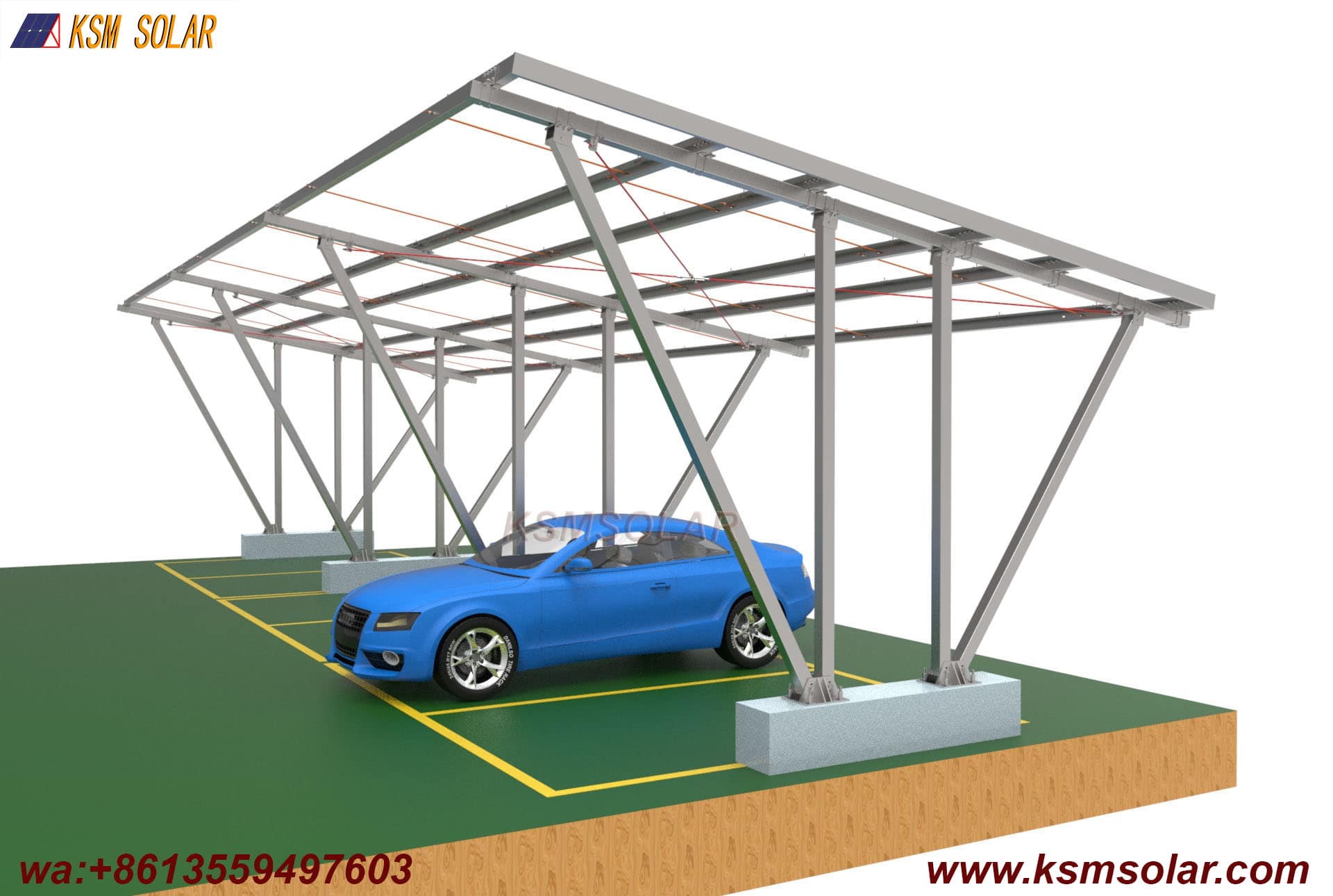 ZAM Double-V Structure Solar Carport