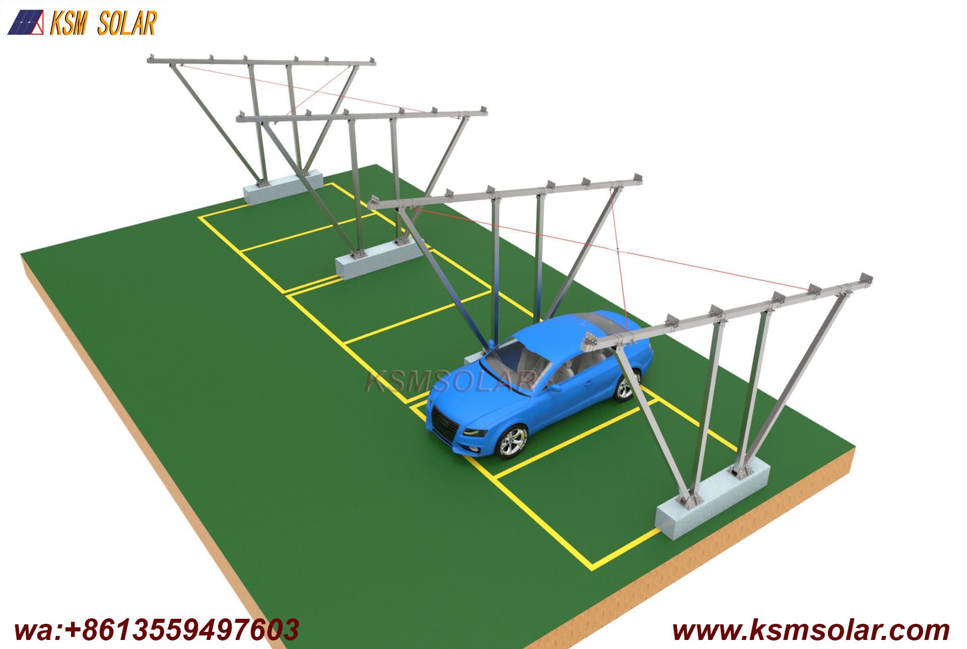 ZAM Double-V Structure Solar Carport