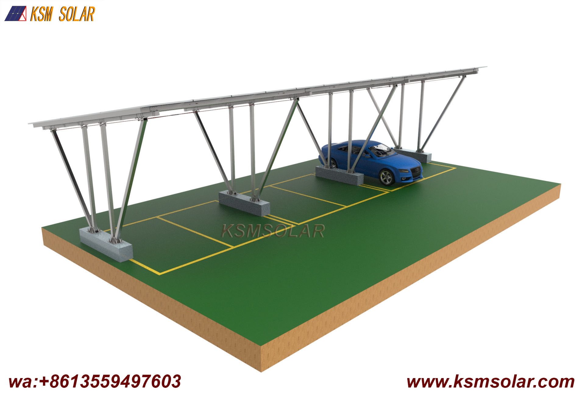 ZAM Double-V Structure Solar Carport