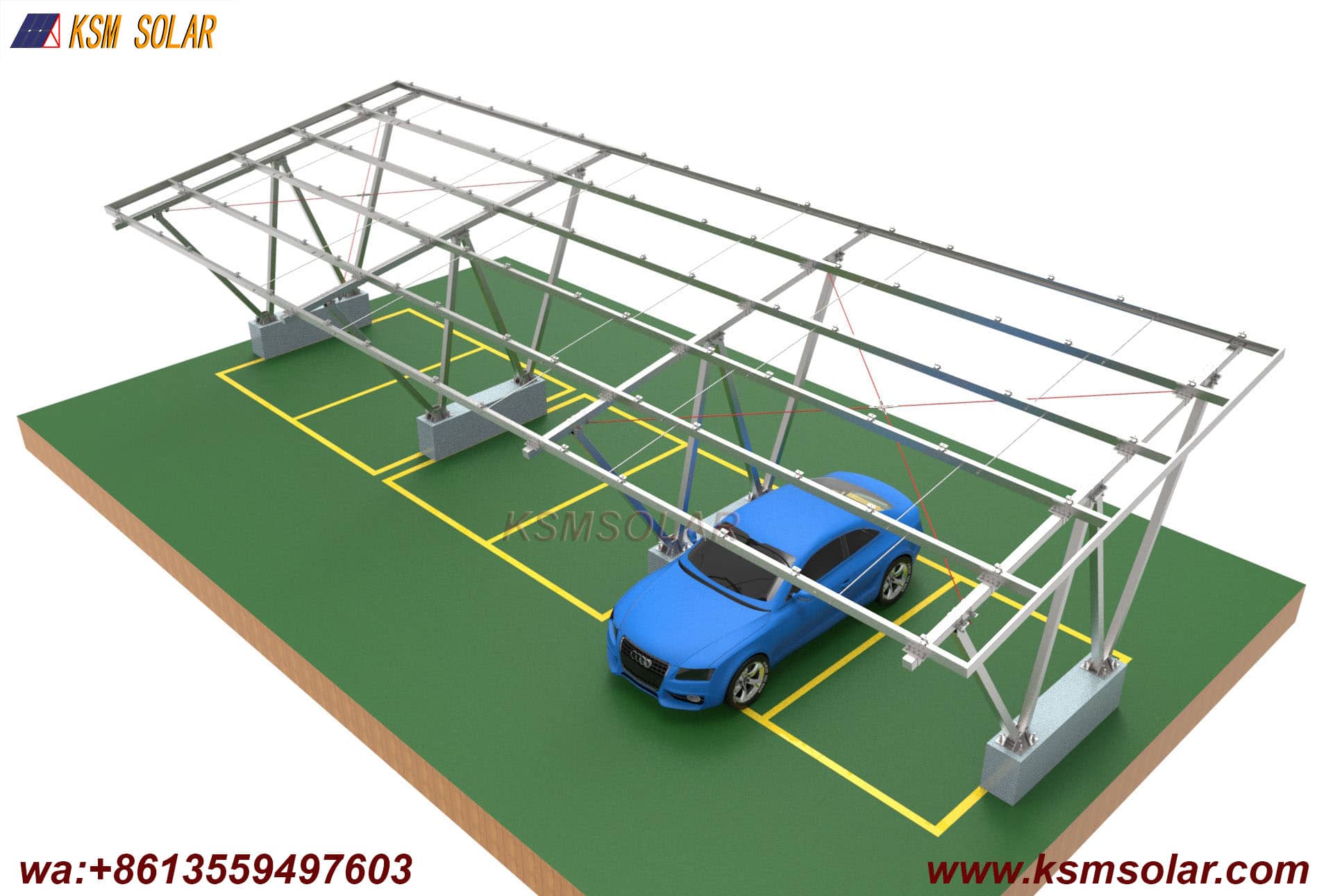 ZAM W-Type Solar Carport Structure