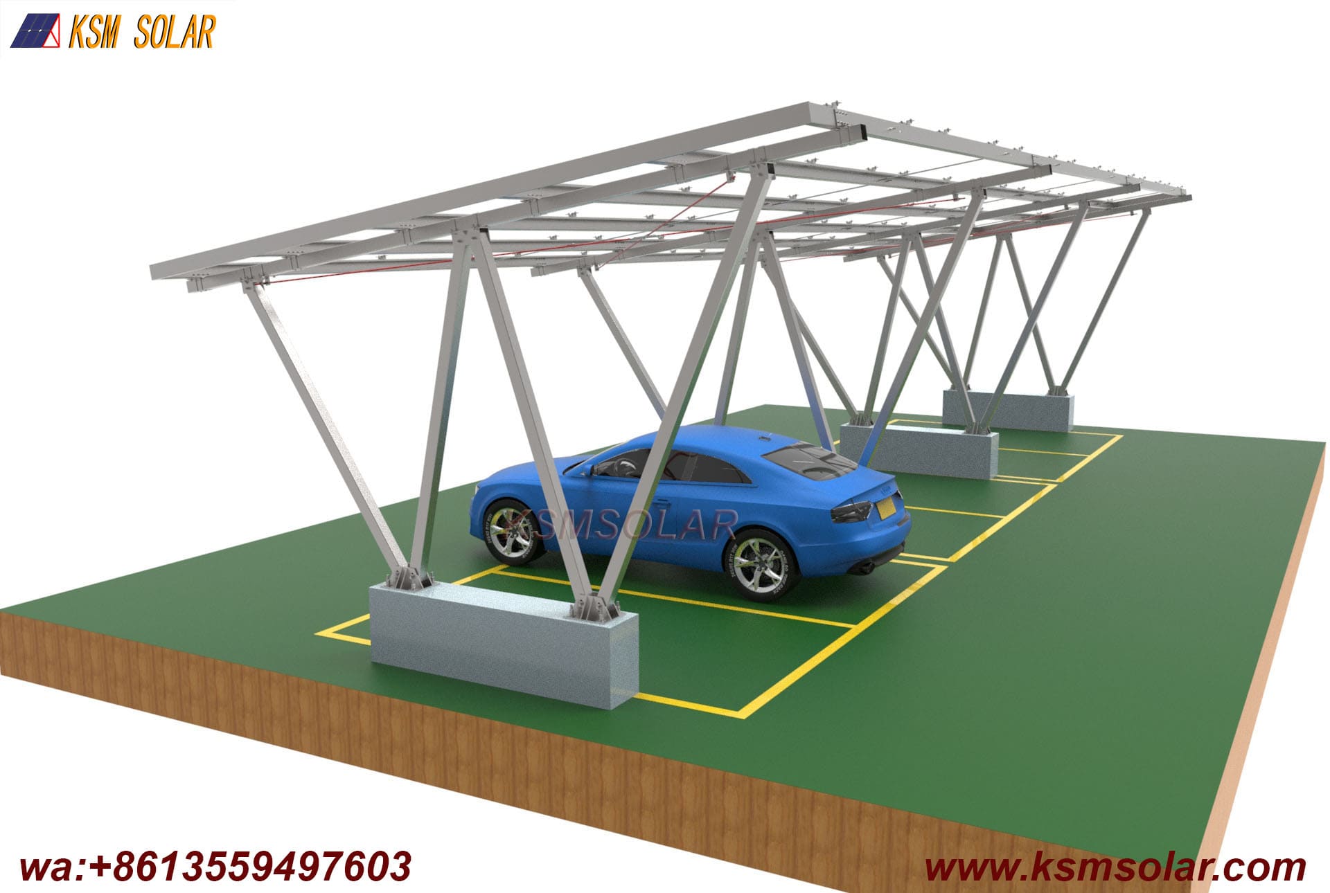 ZAM W-Type Solar Carport Structure