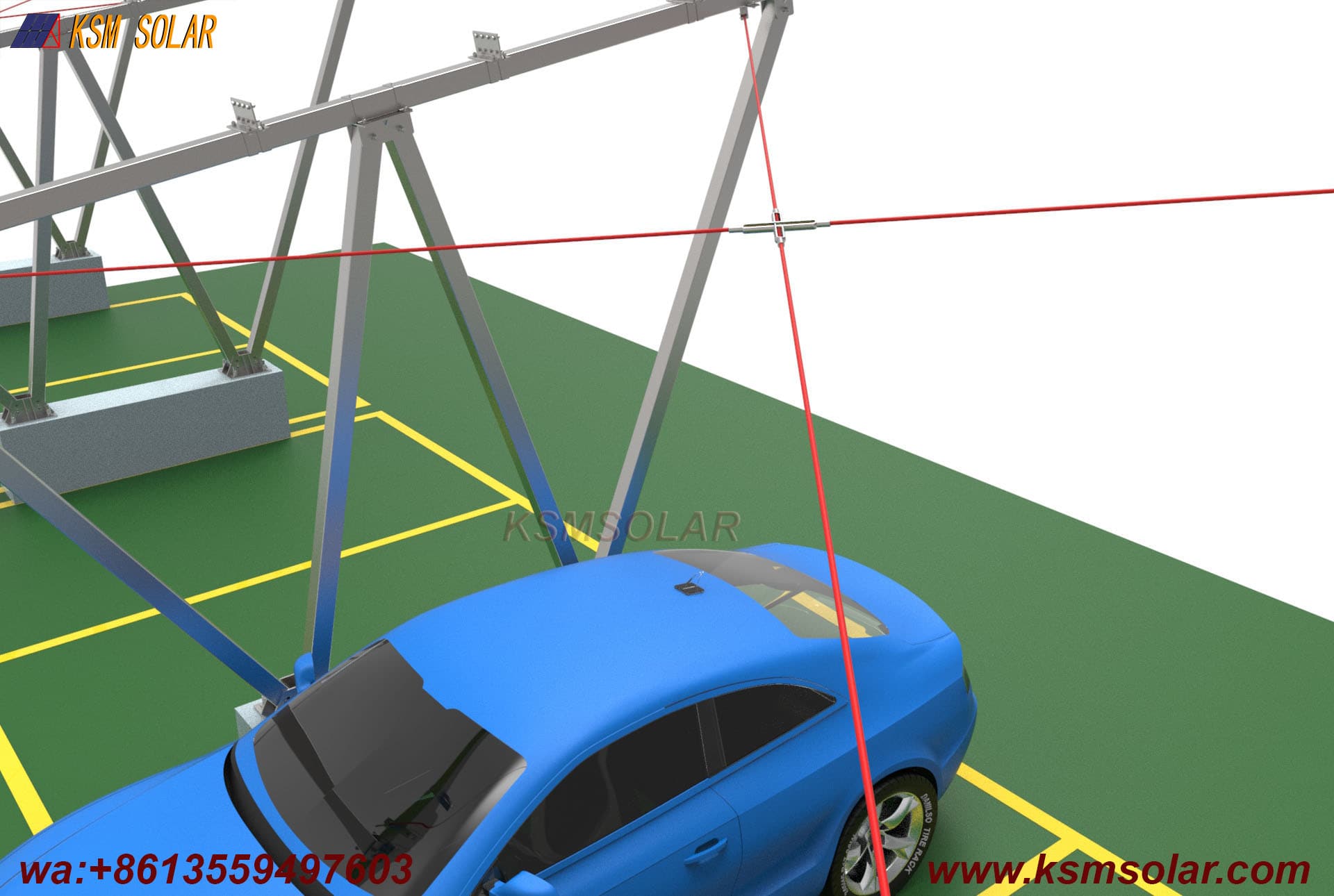 ZAM W-Type Solar Carport Structure