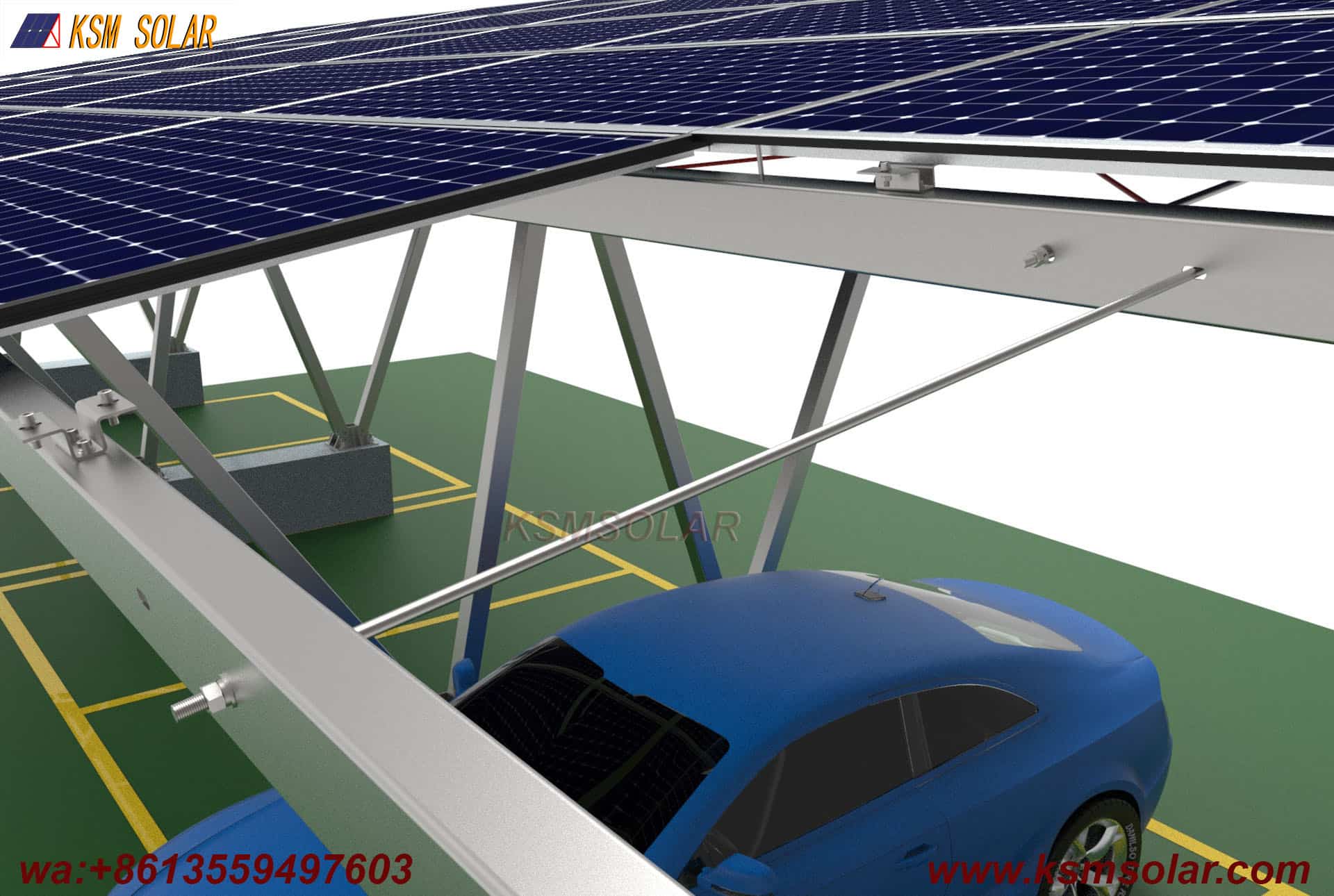 ZAM W-Type Solar Carport Structure