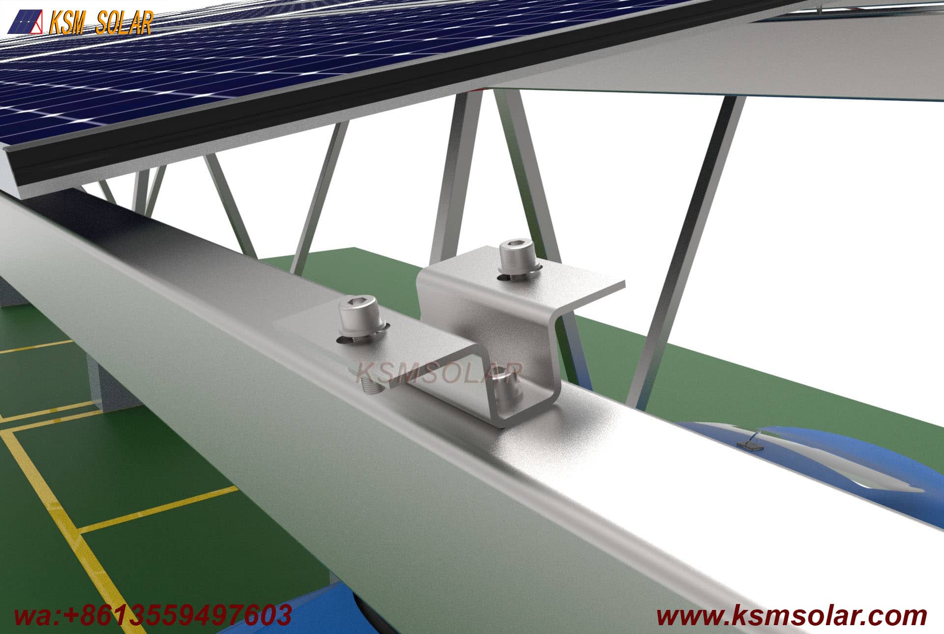 ZAM W-Type Solar Carport Structure