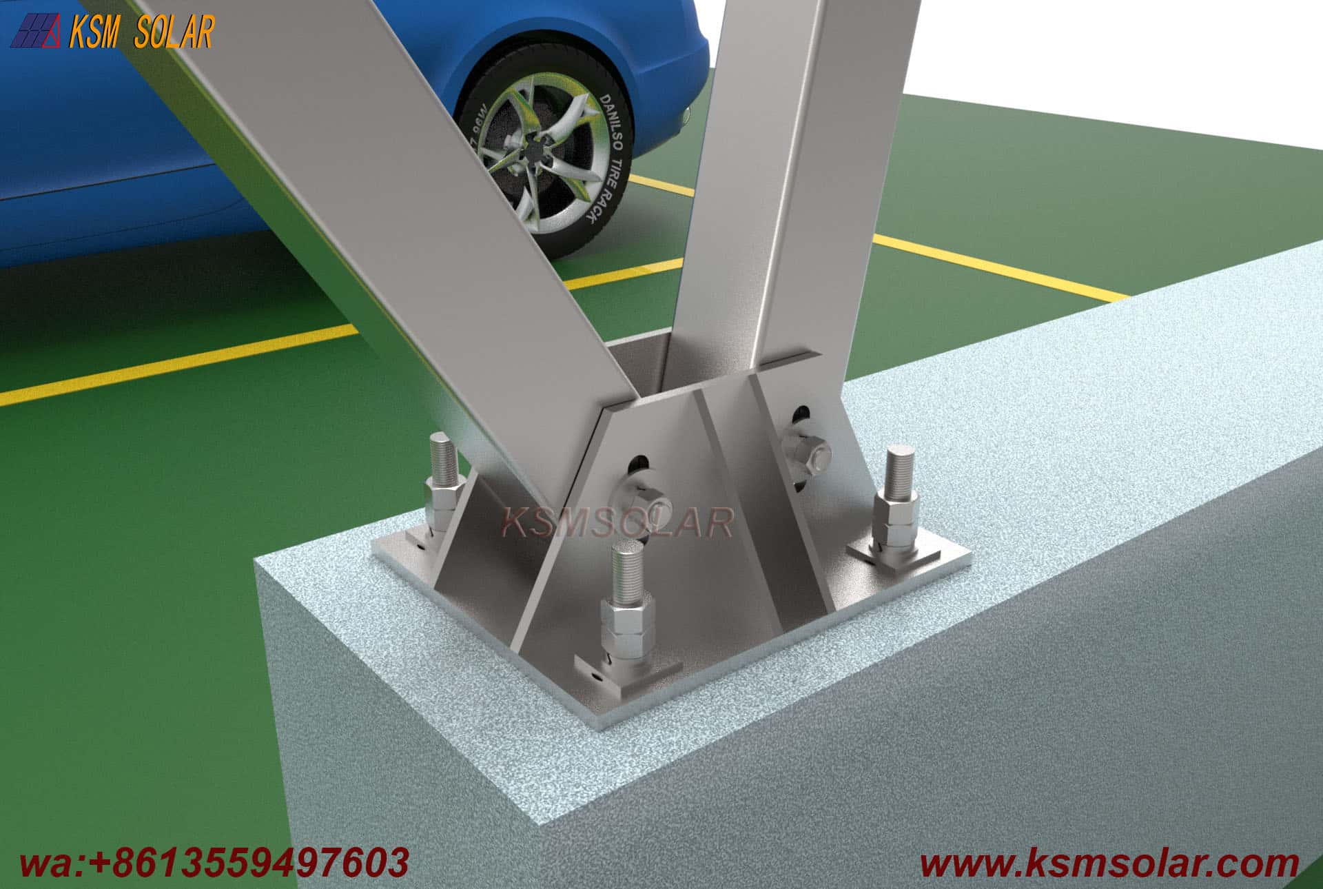 ZAM W-Type Solar Carport Structure