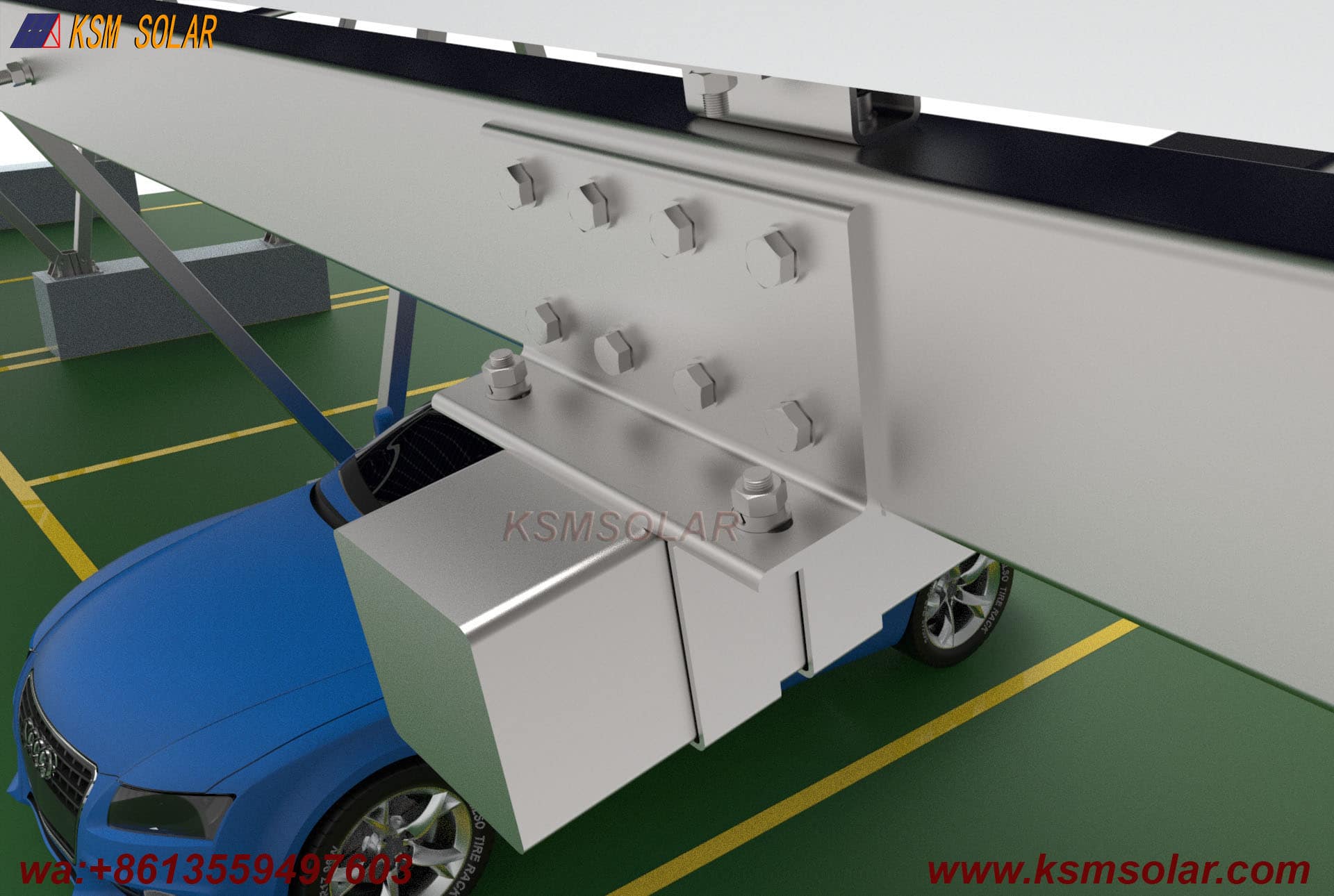 ZAM W-Type Solar Carport Structure