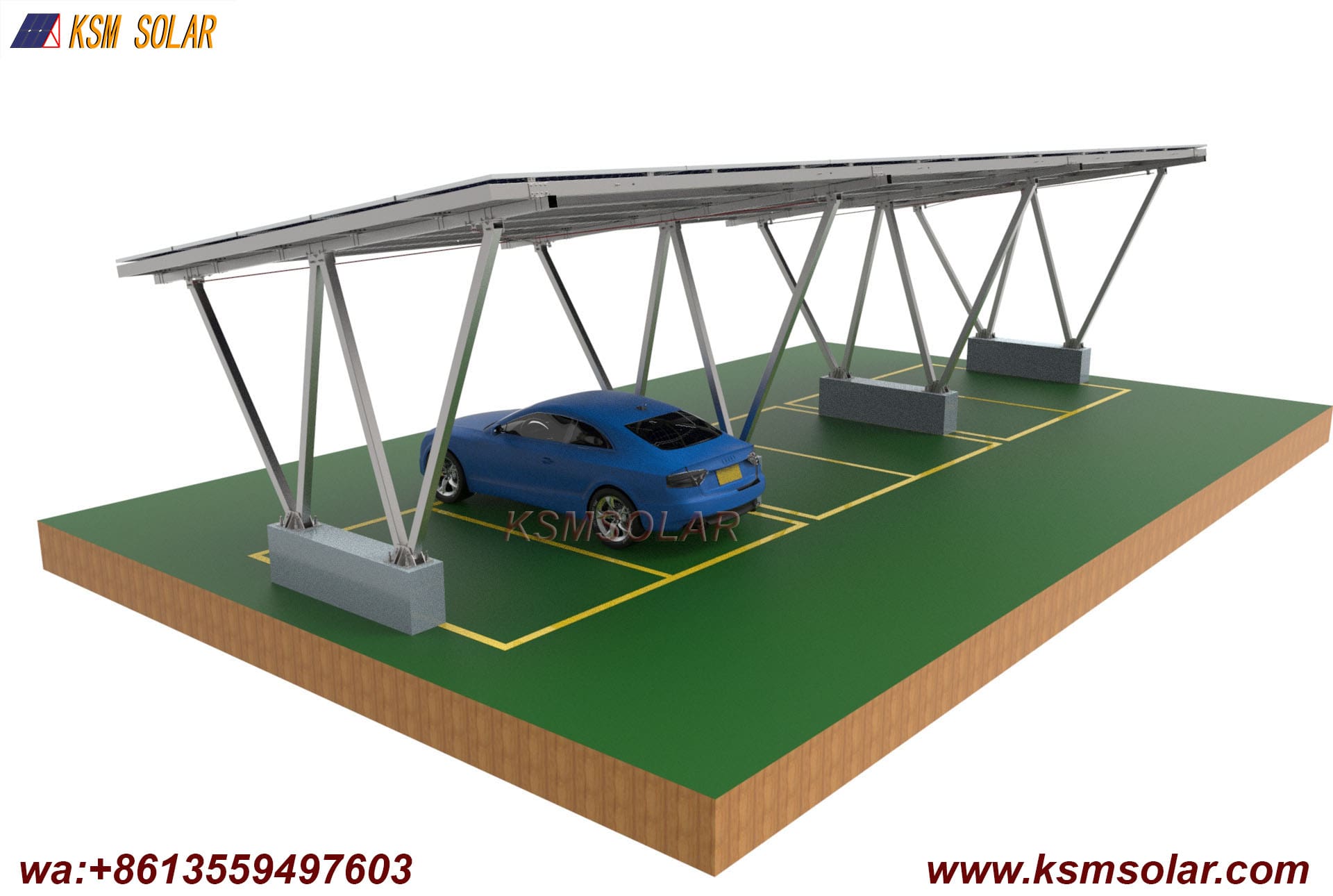 ZAM W-Type Solar Carport Structure