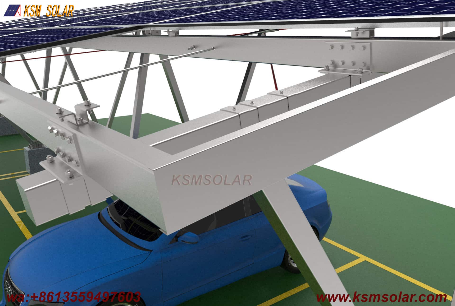 ZAM W-Type Solar Carport Structure