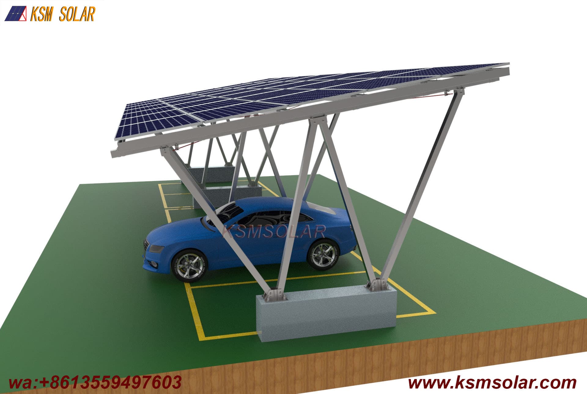 ZAM W-Type Solar Carport Structure