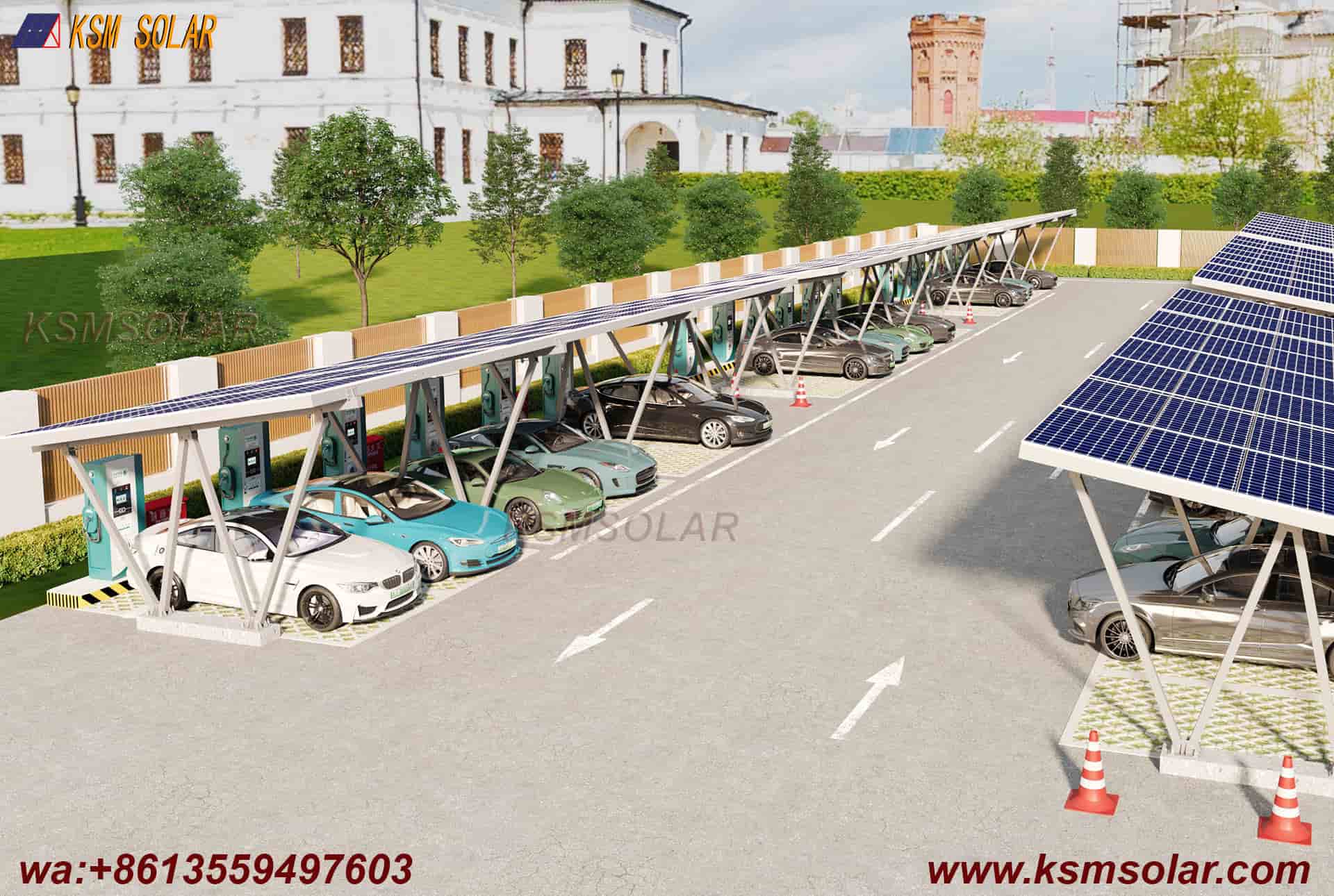 ZAM W-Type Solar Carport Structure