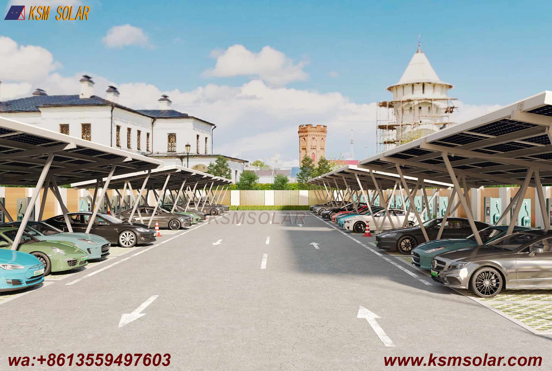 ZAM W-Type Solar Carport Structure