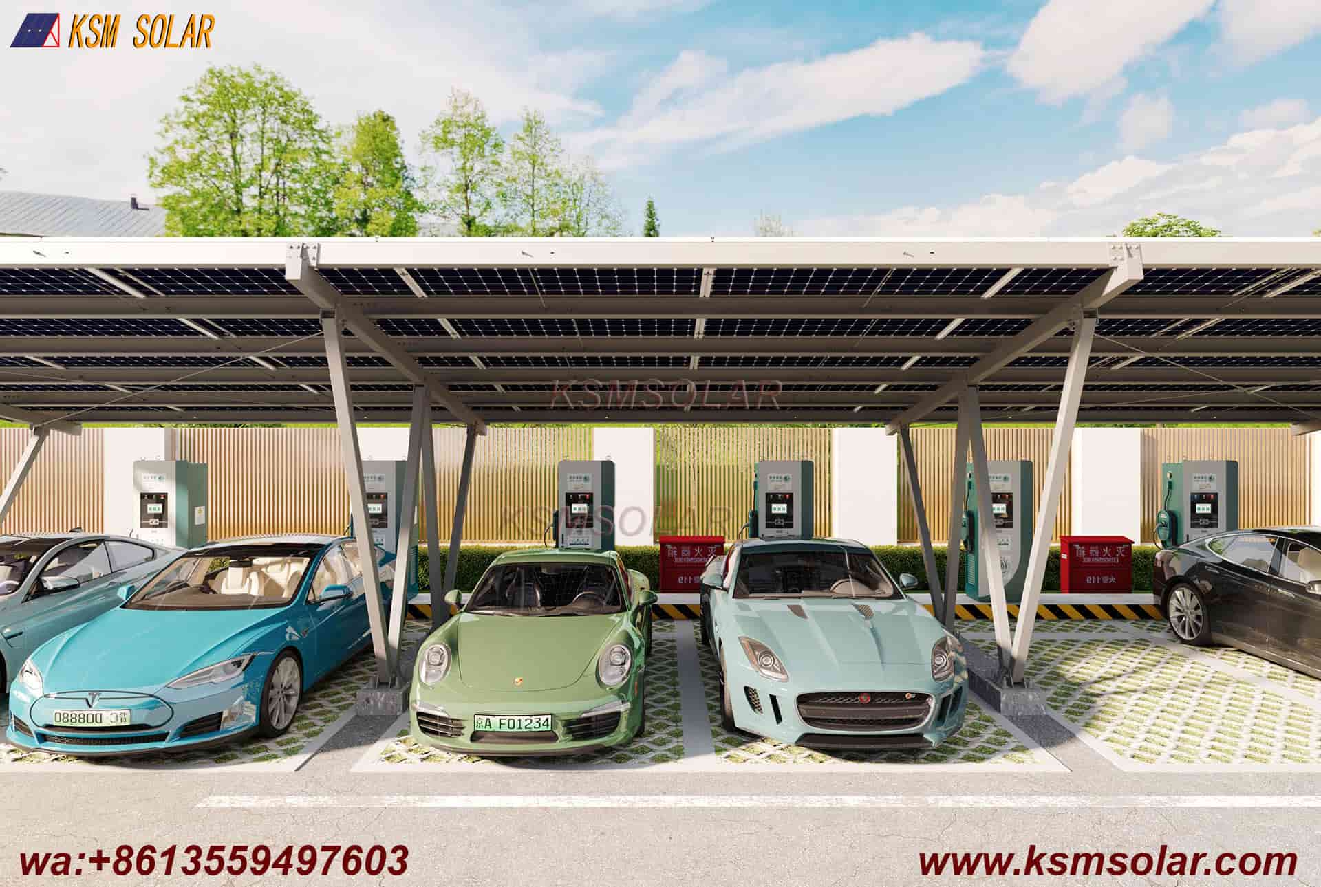 ZAM W-Type Solar Carport Structure