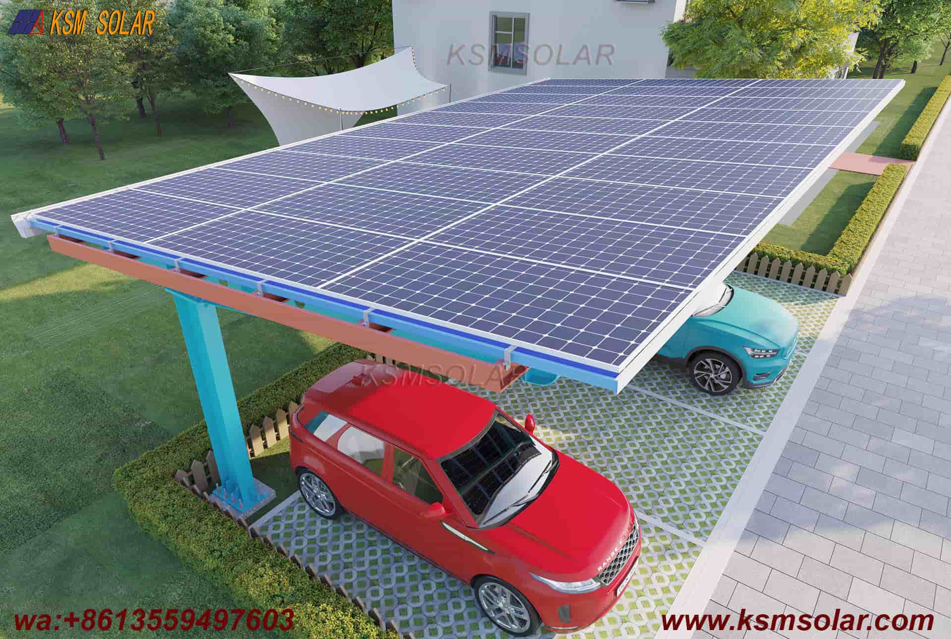 H-Beam Single-Column Waterproof Solar Carport