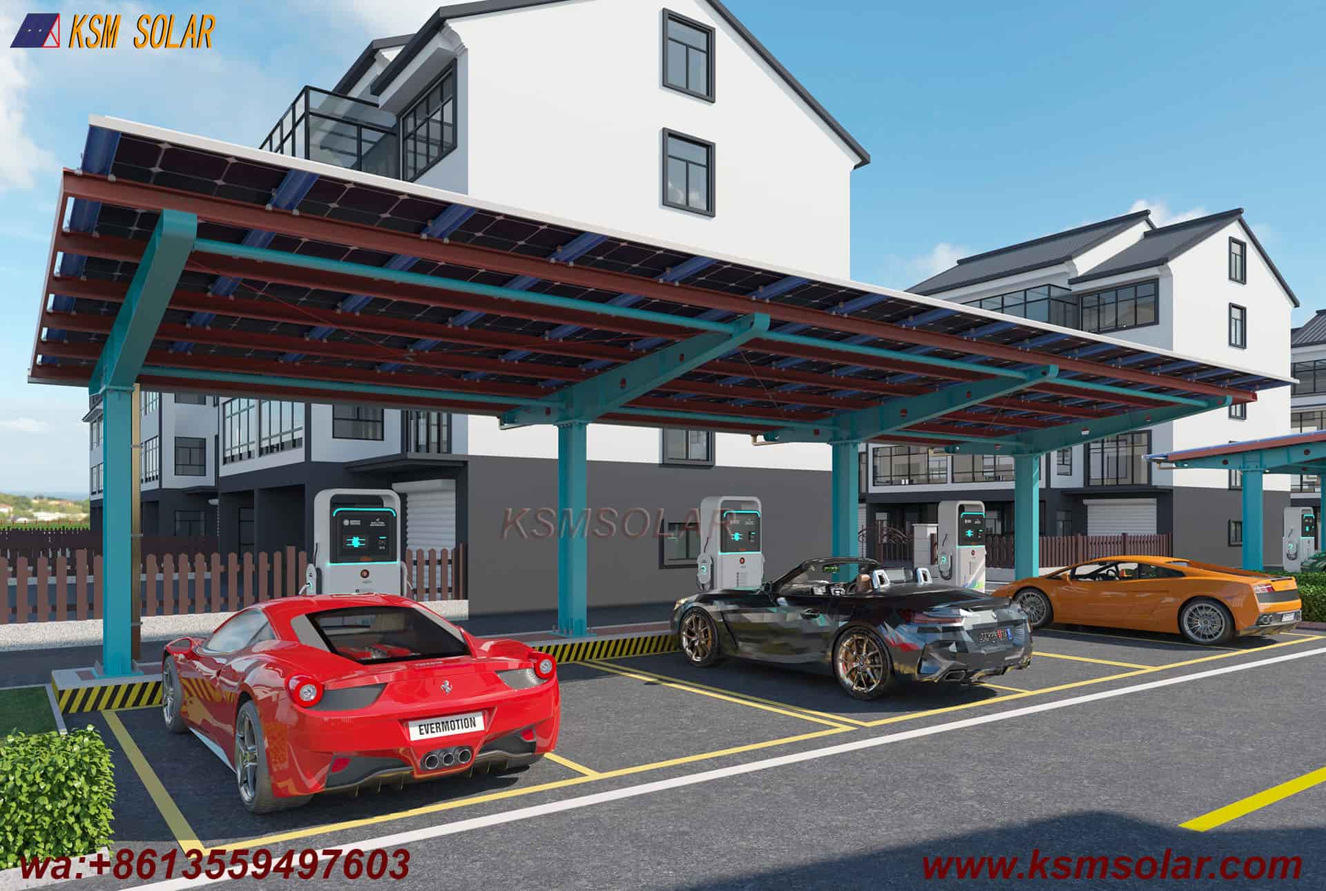 H-Section Single-Column Waterproof Solar Carport