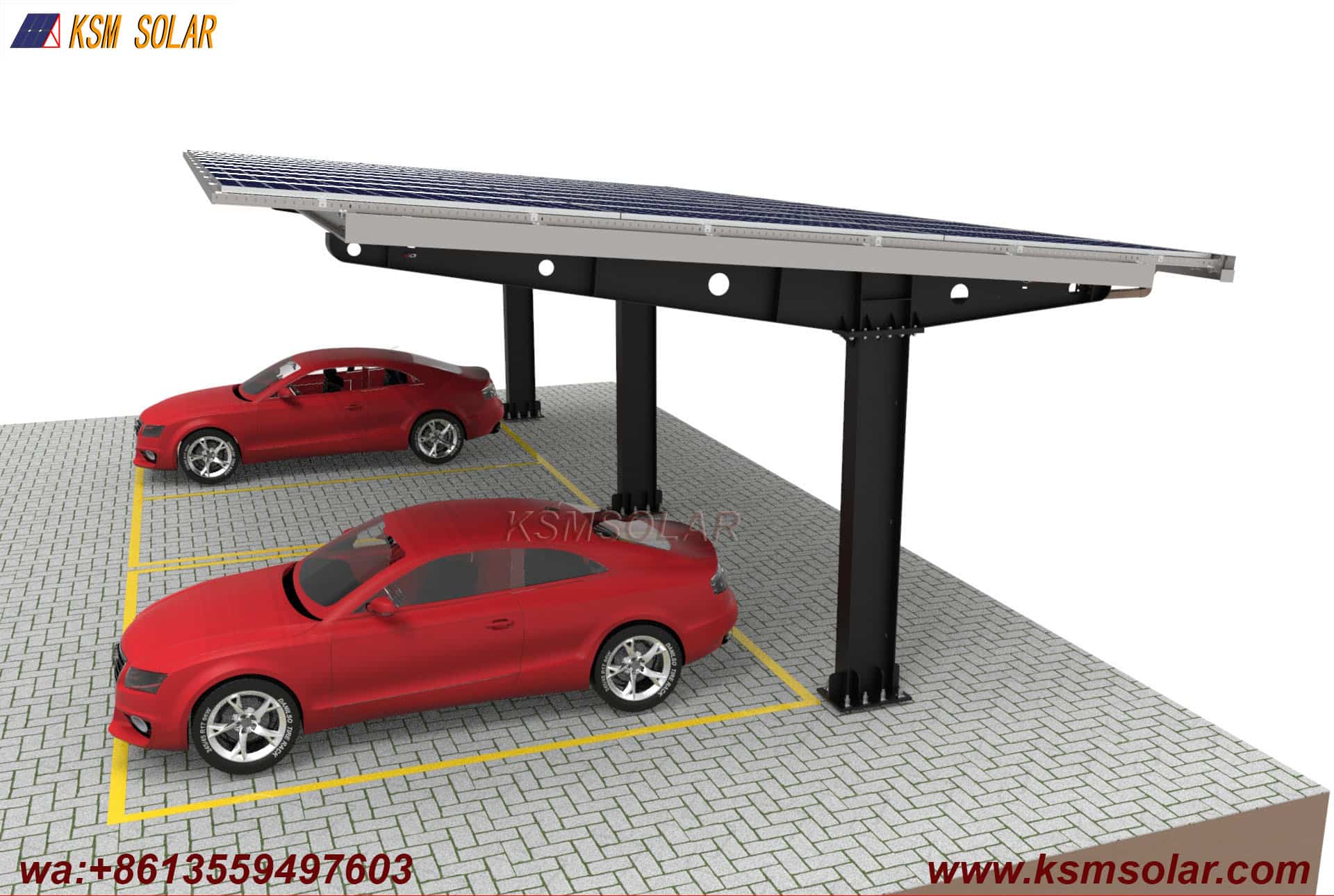H-Section Single-Column Waterproof Solar Carport