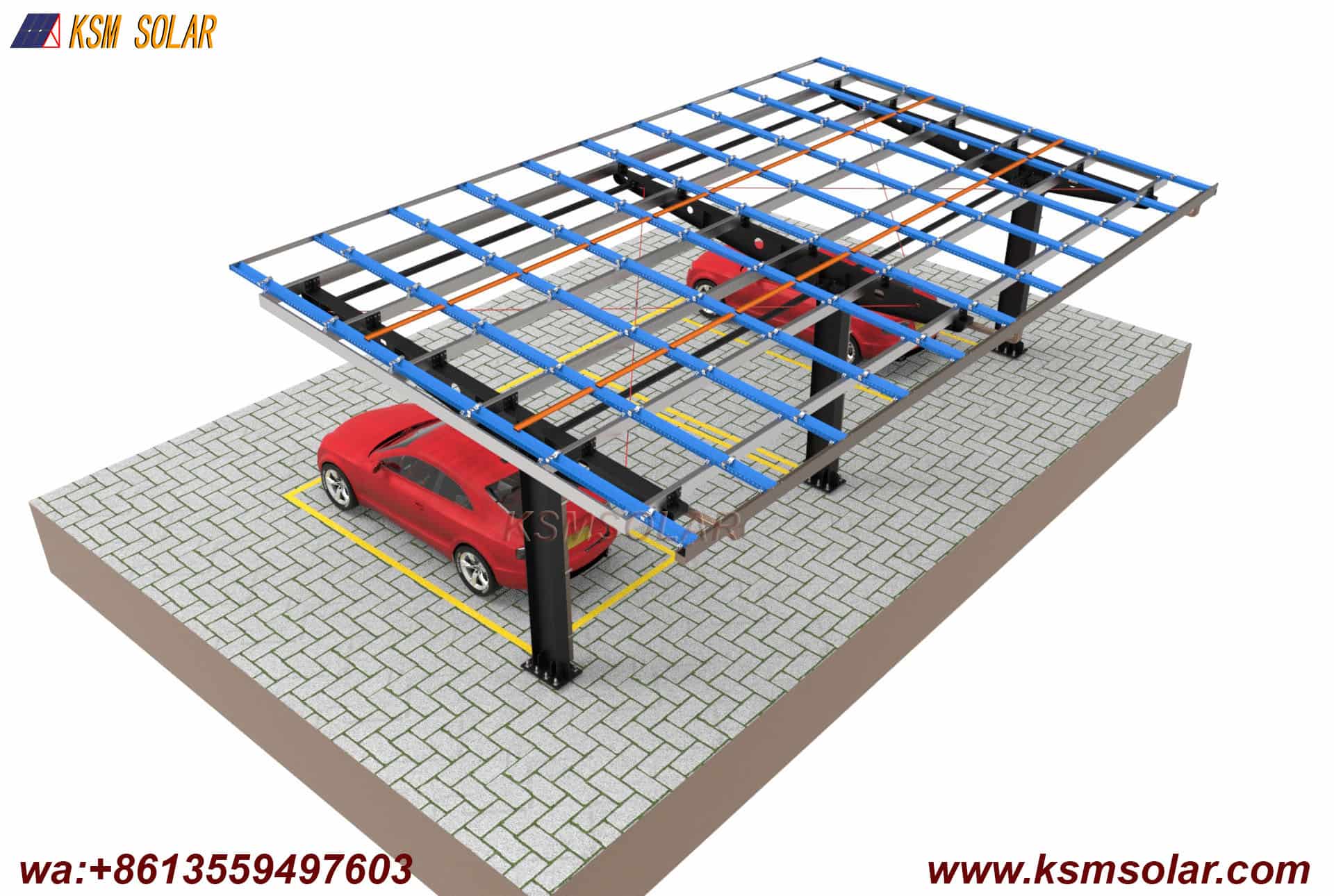H-Section Single-Column Waterproof Solar Carport