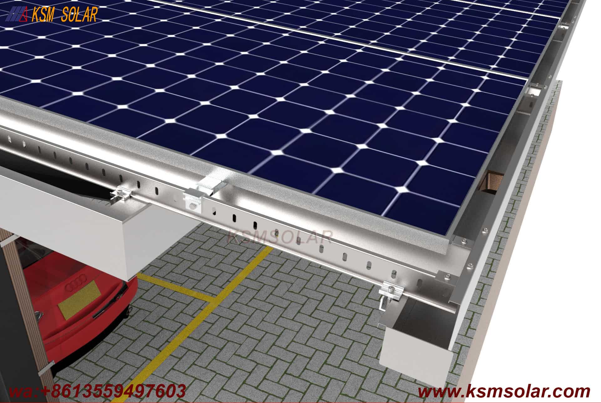 H-Section Single-Column Waterproof Solar Carport