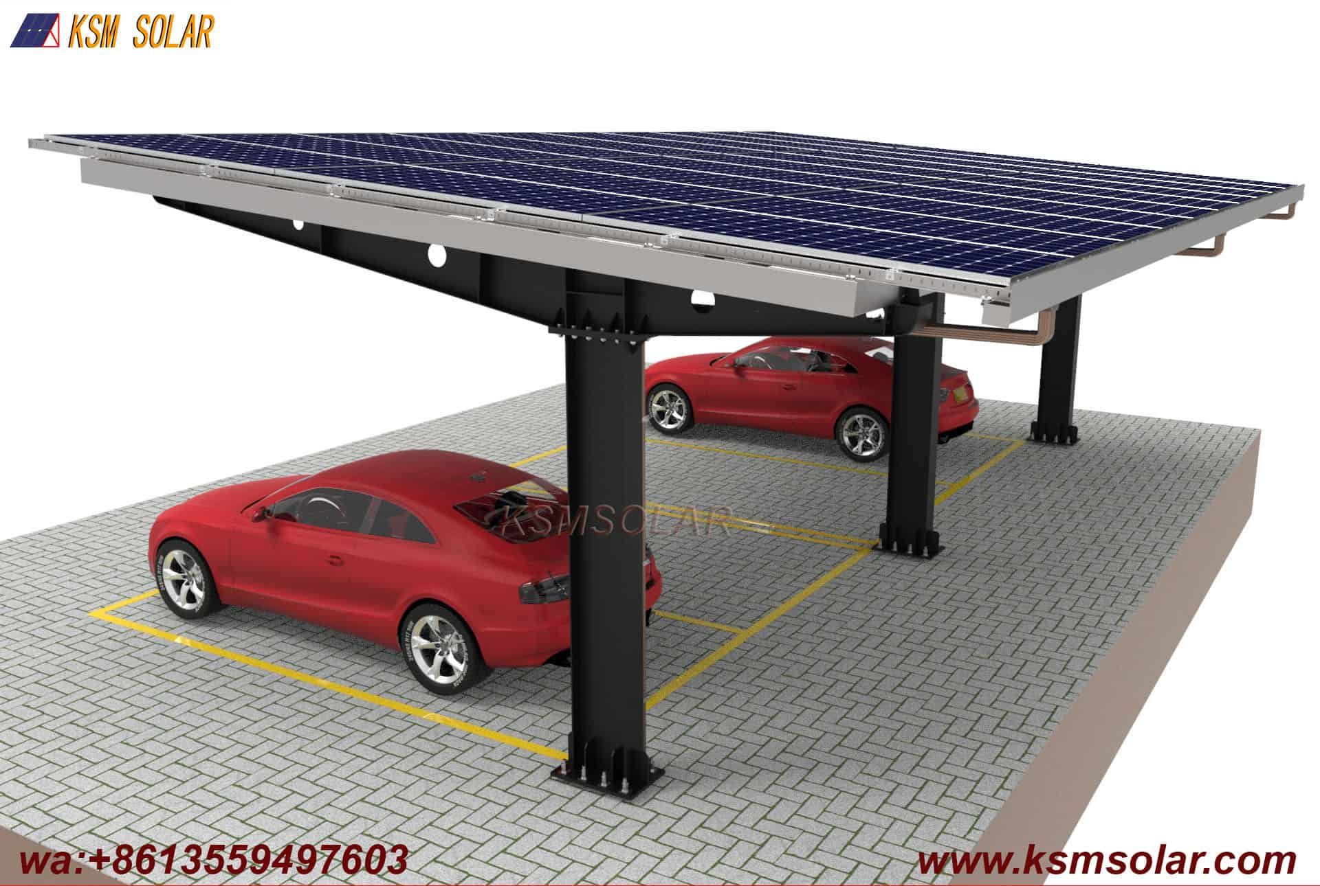 H-Section Single-Column Waterproof Solar Carport